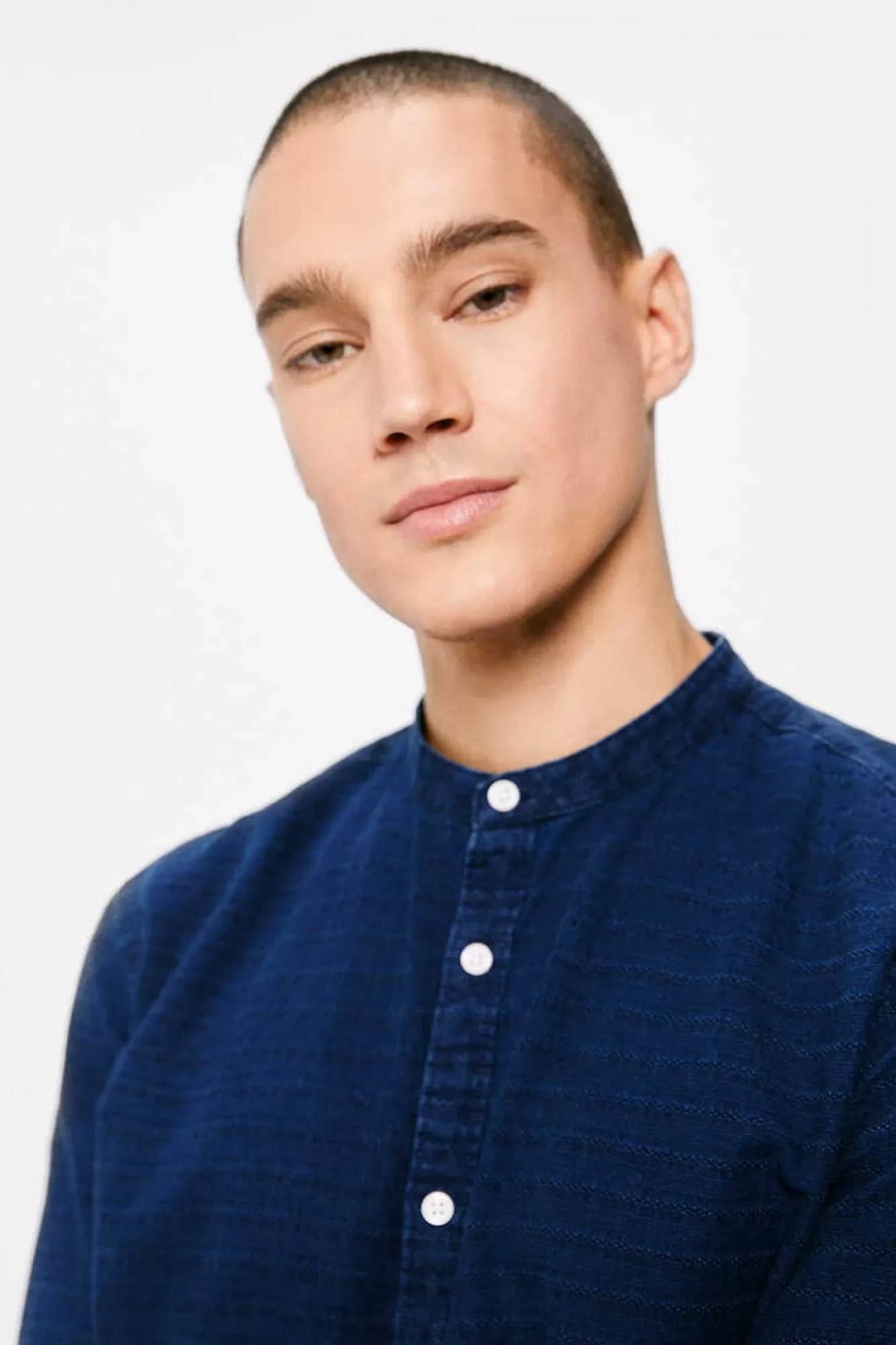 * Camisa Indigo Gola Mao