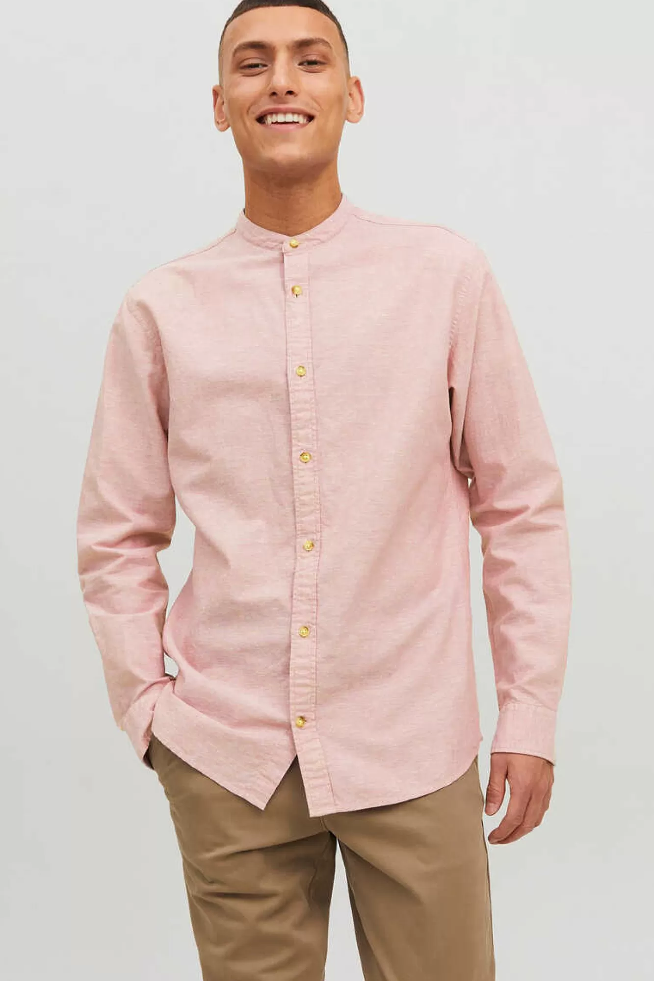 Jack & Jones Camisa Linho De Manga Comprida