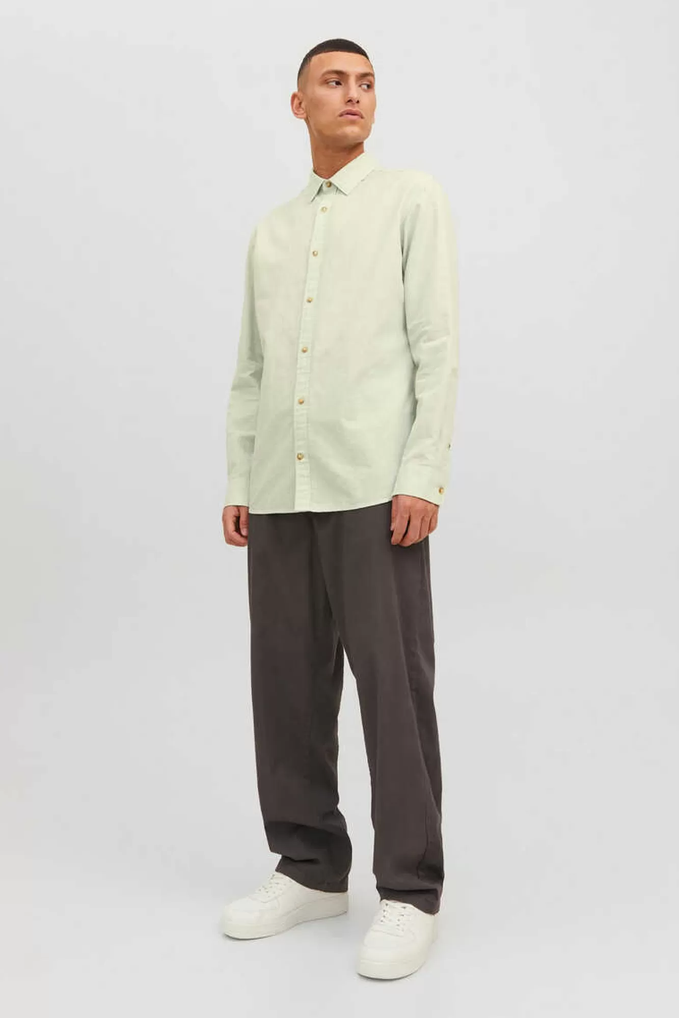 Jack & Jones Camisa Linho De Manga Comprida
