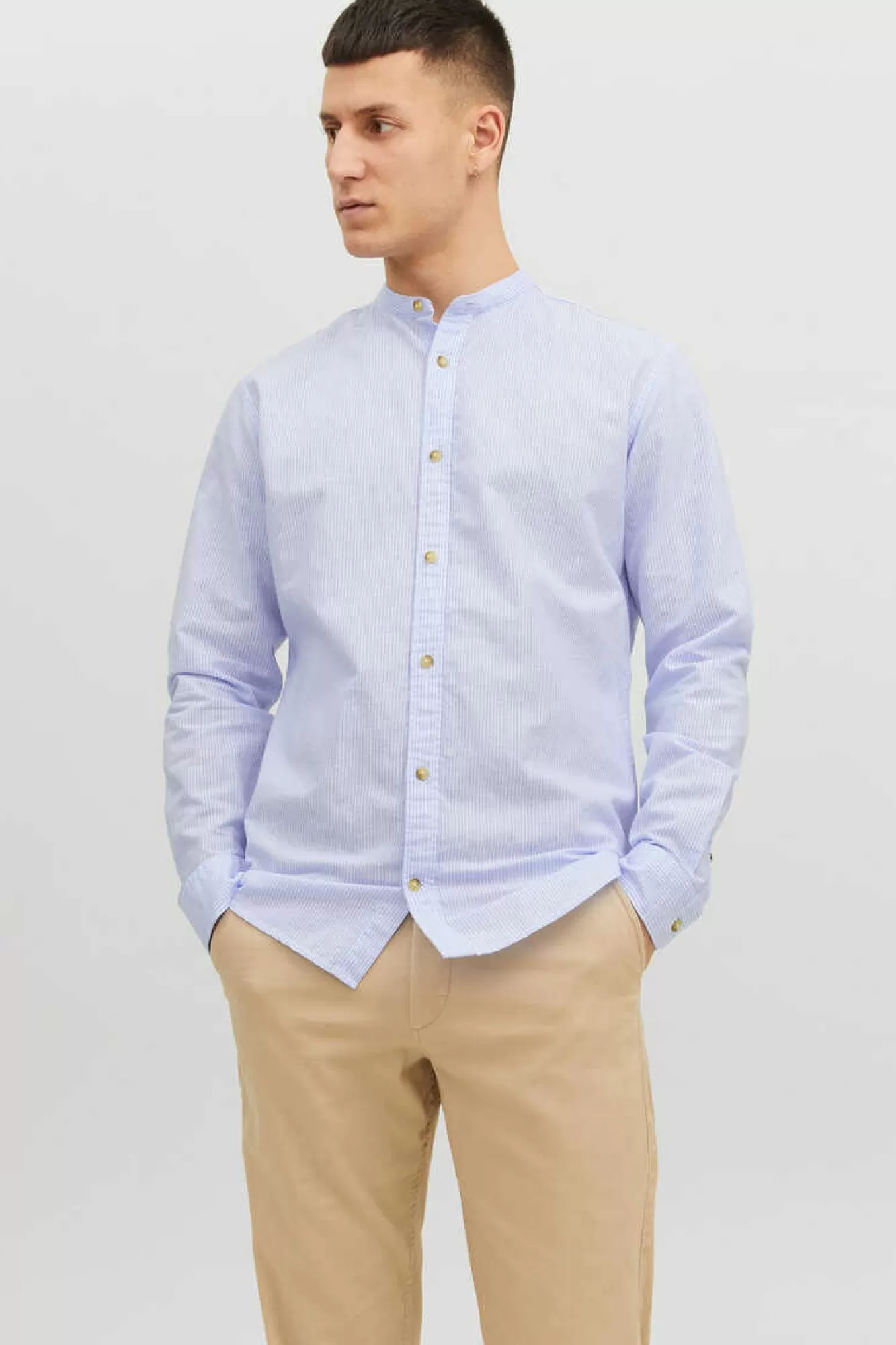 Jack & Jones Camisa Linho De Manga Comprida