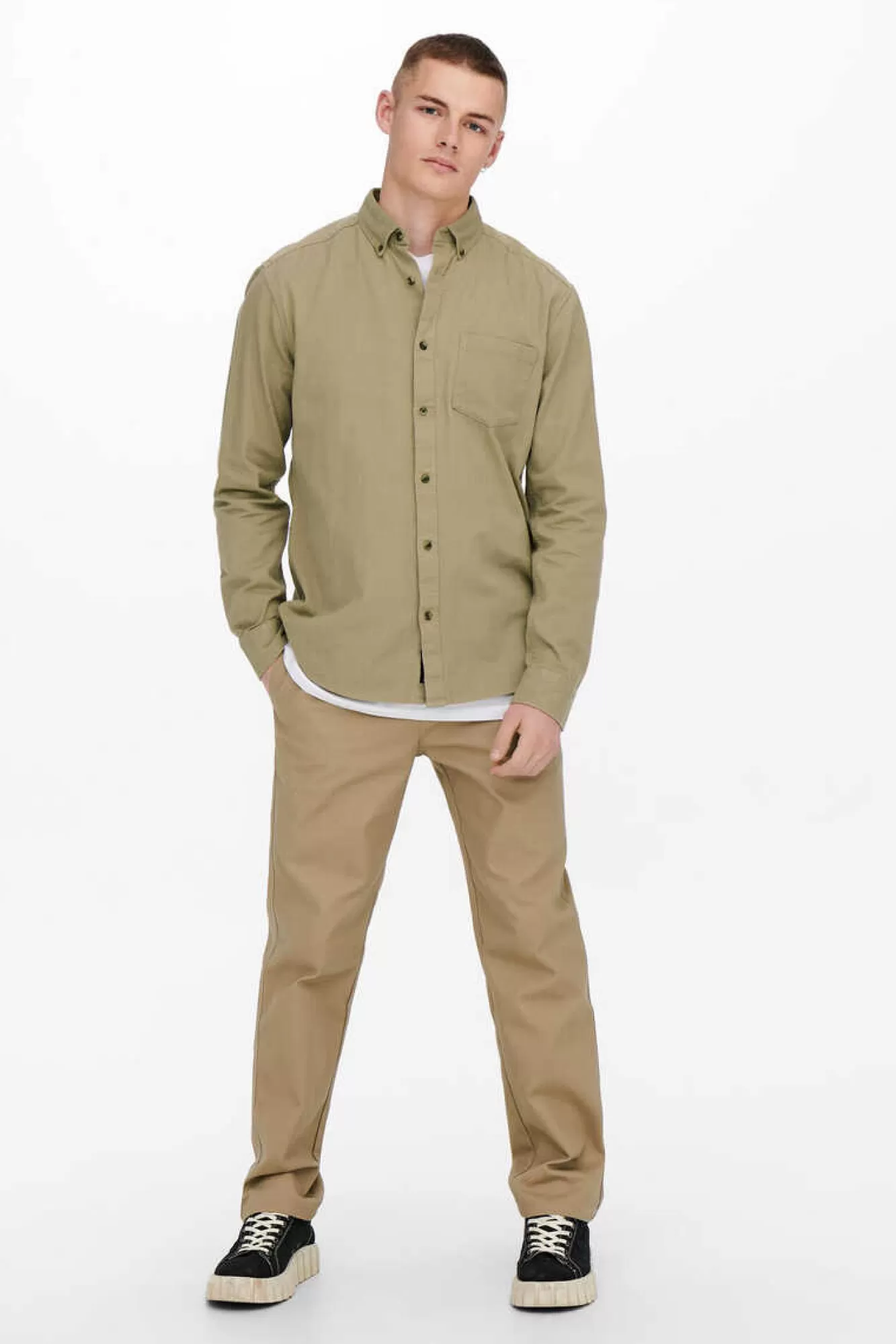 Only & Sons Camisa Lisa Bolso