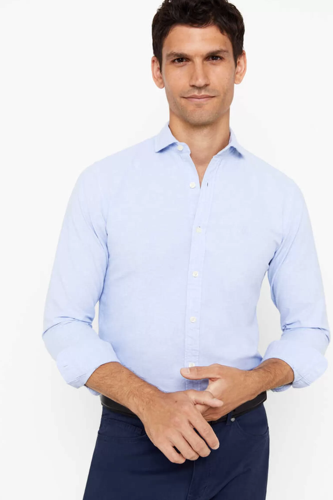 Cortefiel Camisa Oxford Liso Corte Slim