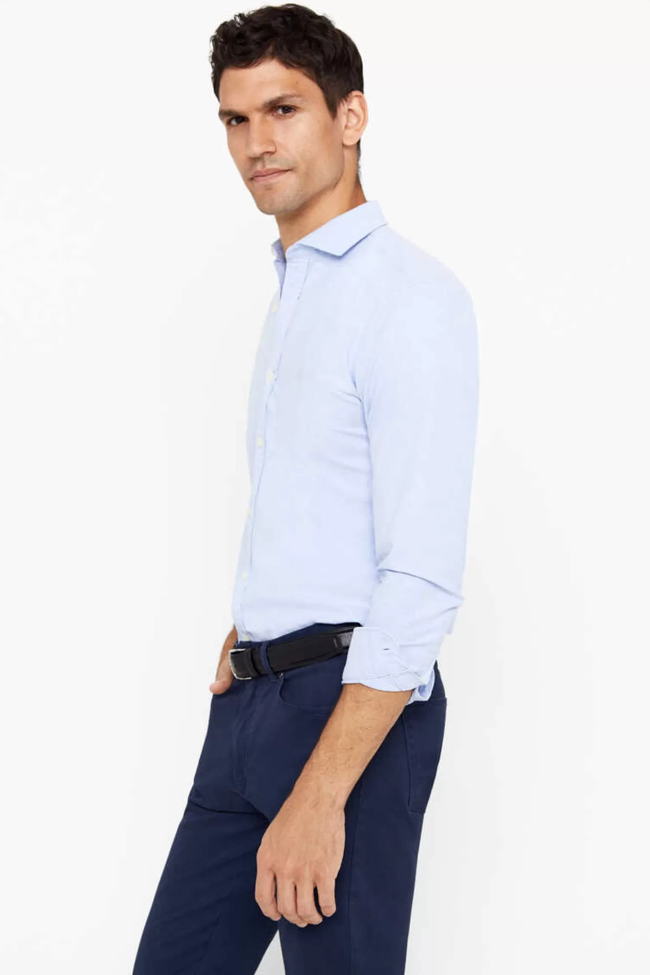 Cortefiel Camisa Oxford Liso Corte Slim