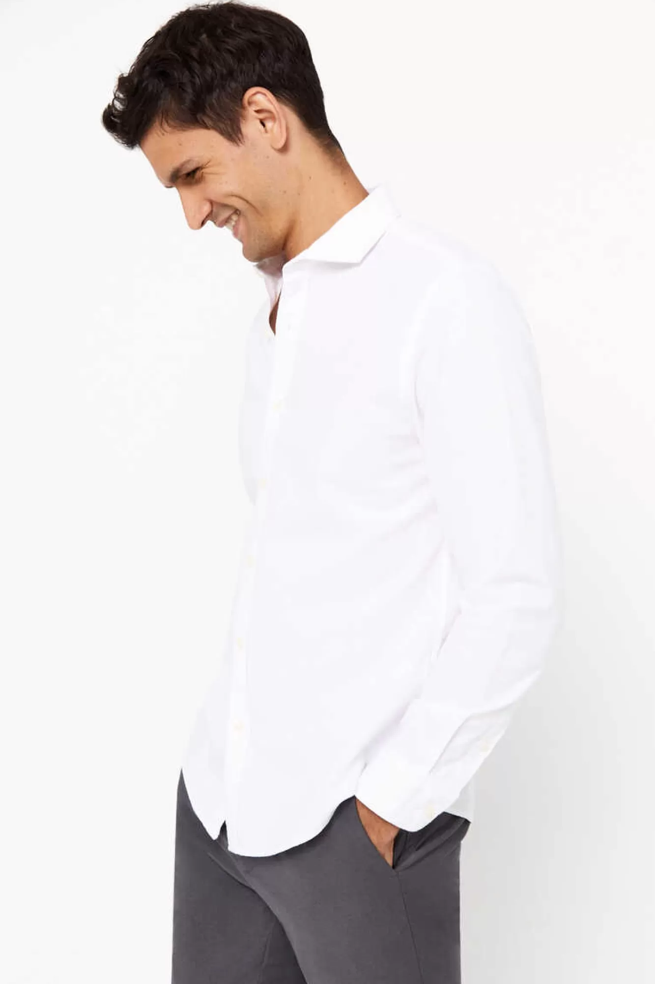 Cortefiel Camisa Oxford Liso Corte Slim