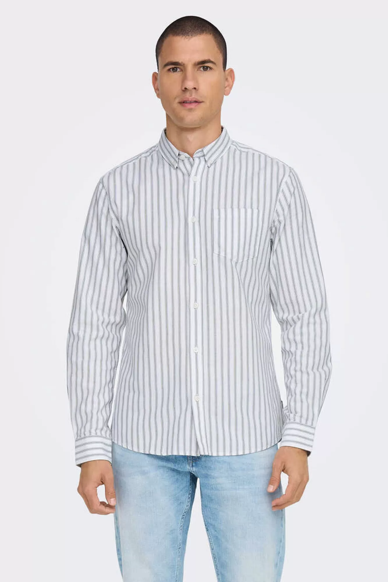 Only & Sons Camisa Oxford Riscas