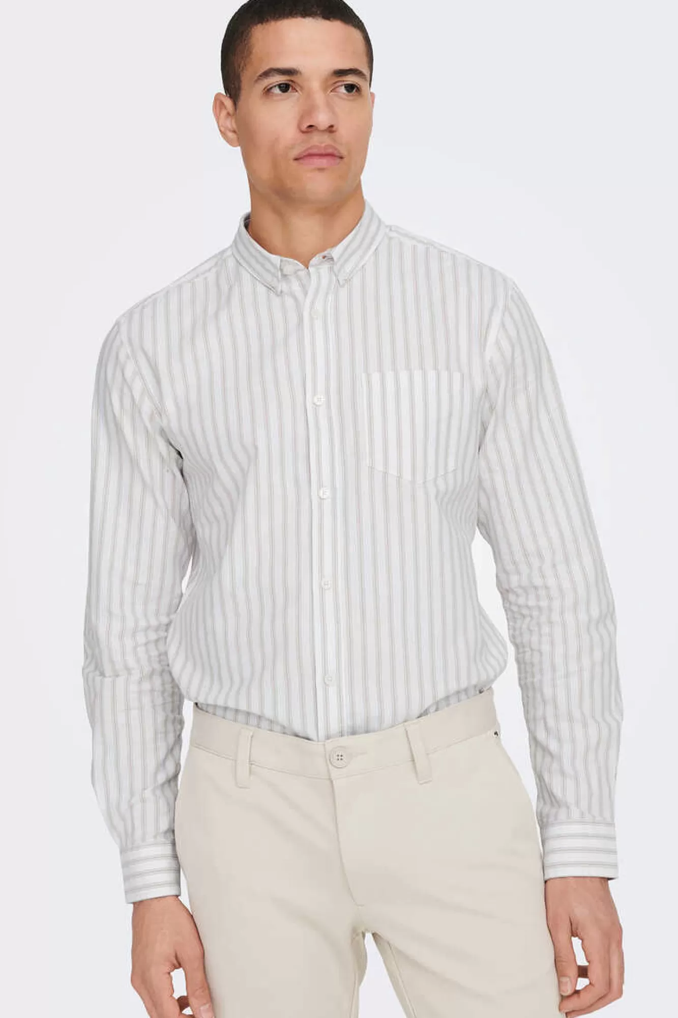 Only & Sons Camisa Oxford Riscas