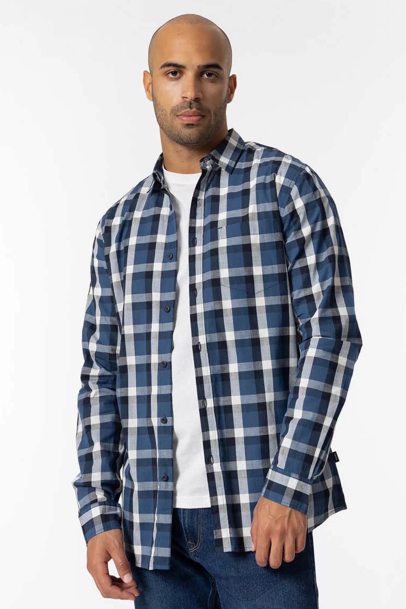Tiffosi Camisa Slim Fit Popelina Xadrez