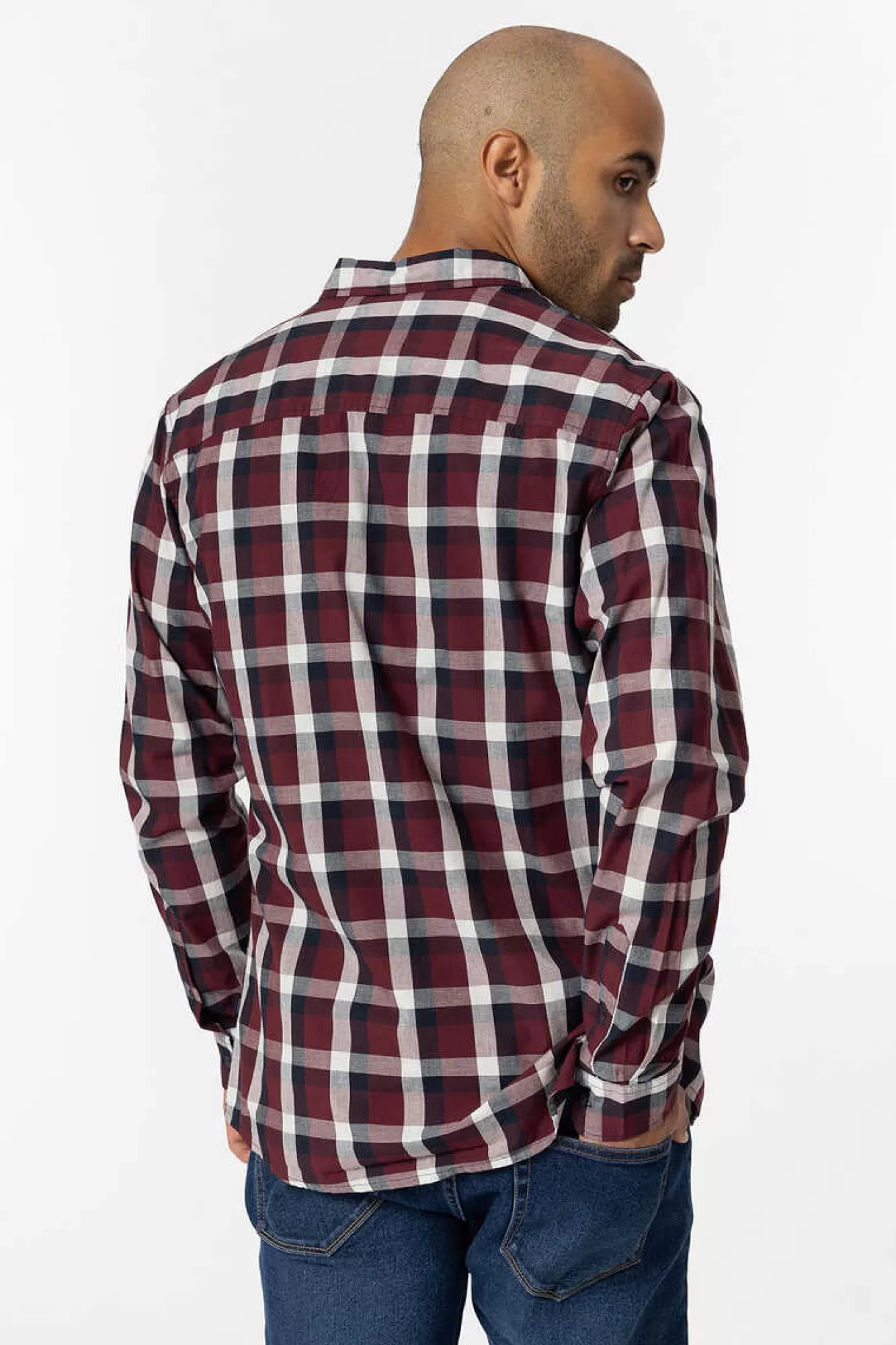 Tiffosi Camisa Slim Fit Popelina Xadrez