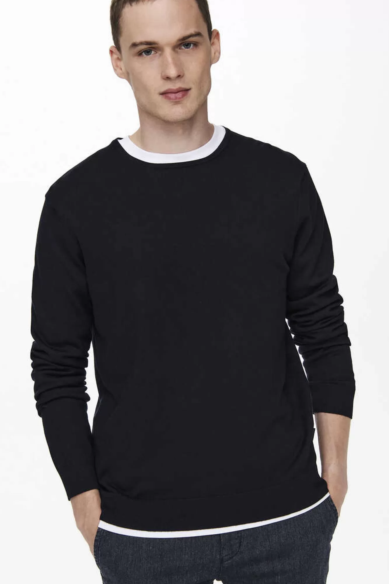 Only & Sons Camisola Basica Com Gola Caixa