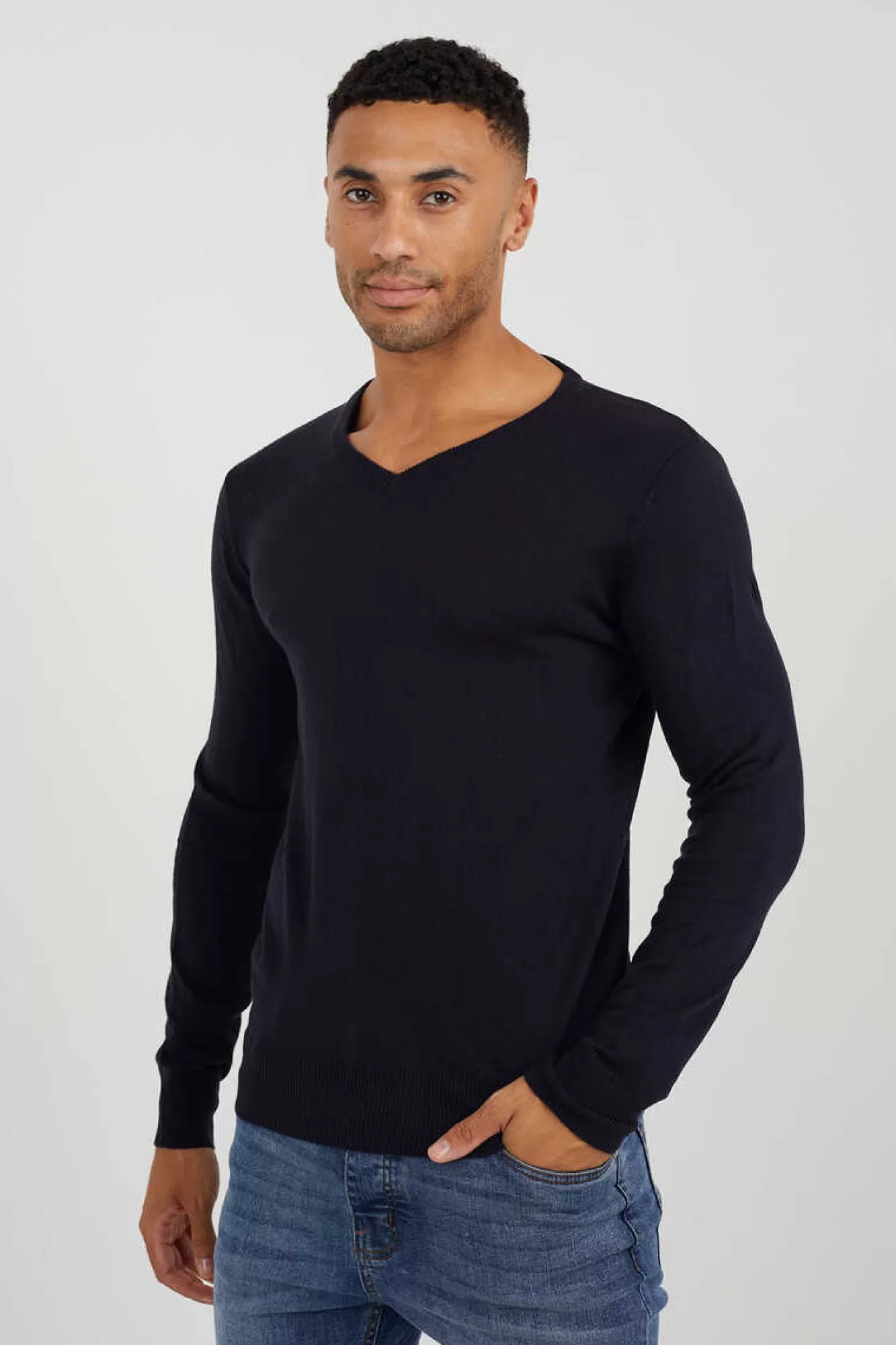 Brave Soul Camisola Basica Com Gola Em Bico