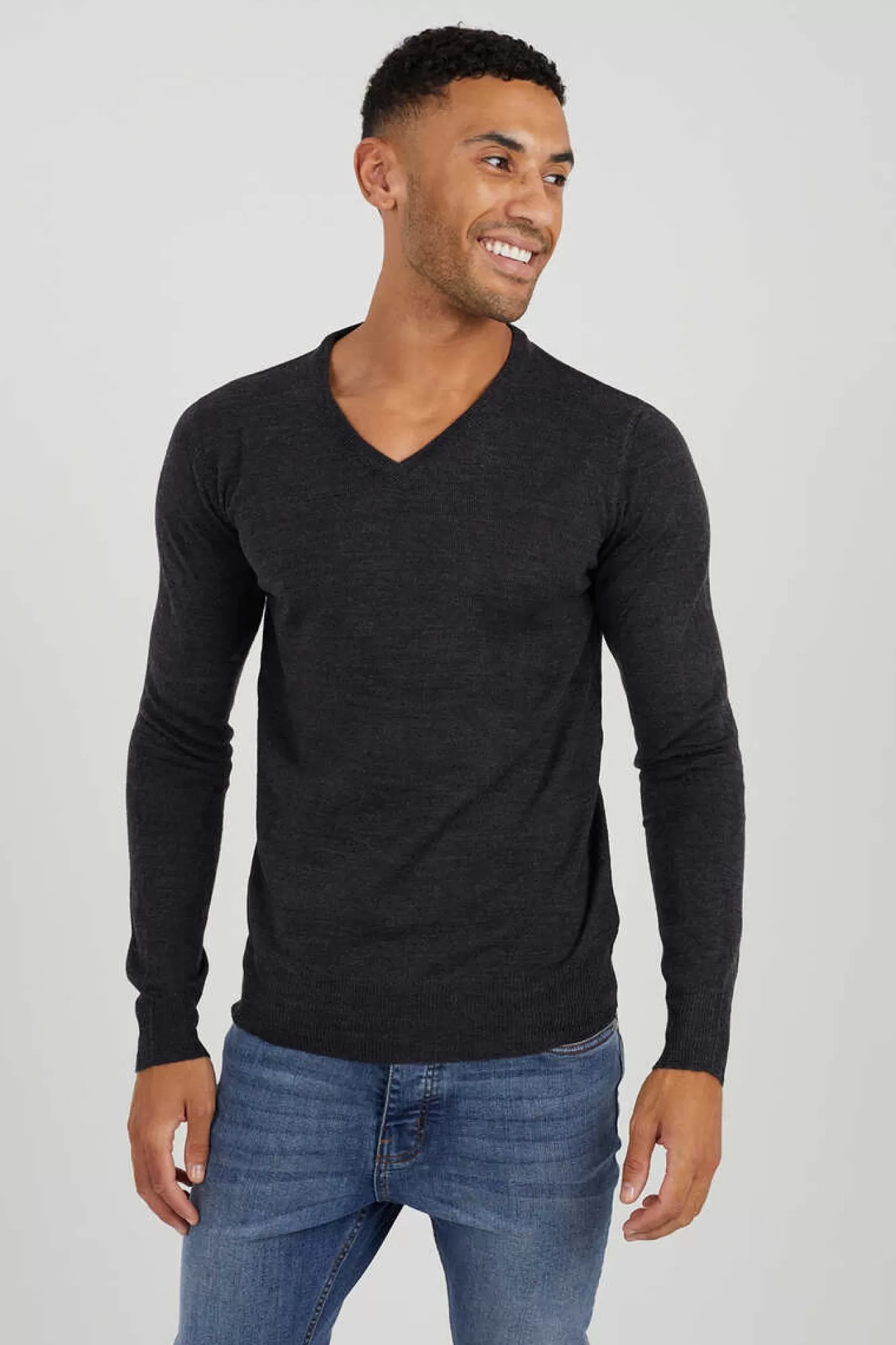 Brave Soul Camisola Basica Com Gola Em Bico