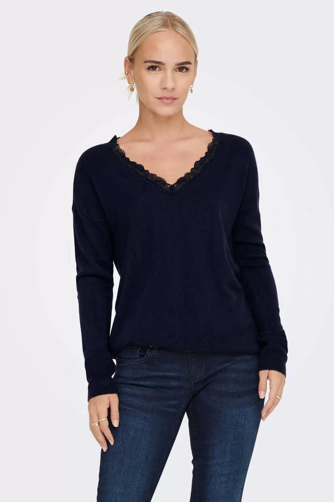 Only Camisola Bico Gola De Renda