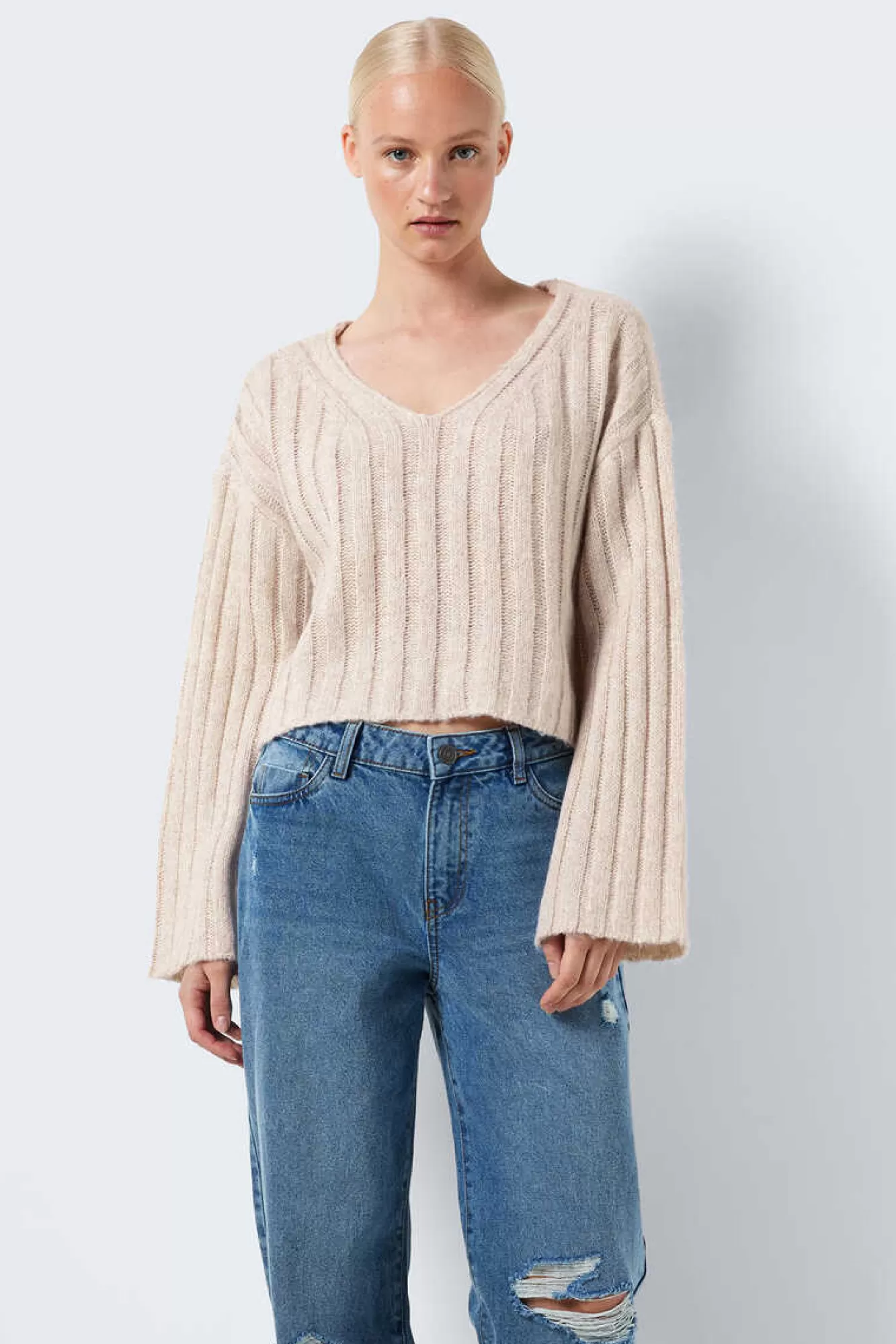 Noisy May Camisola Com Gola Em V