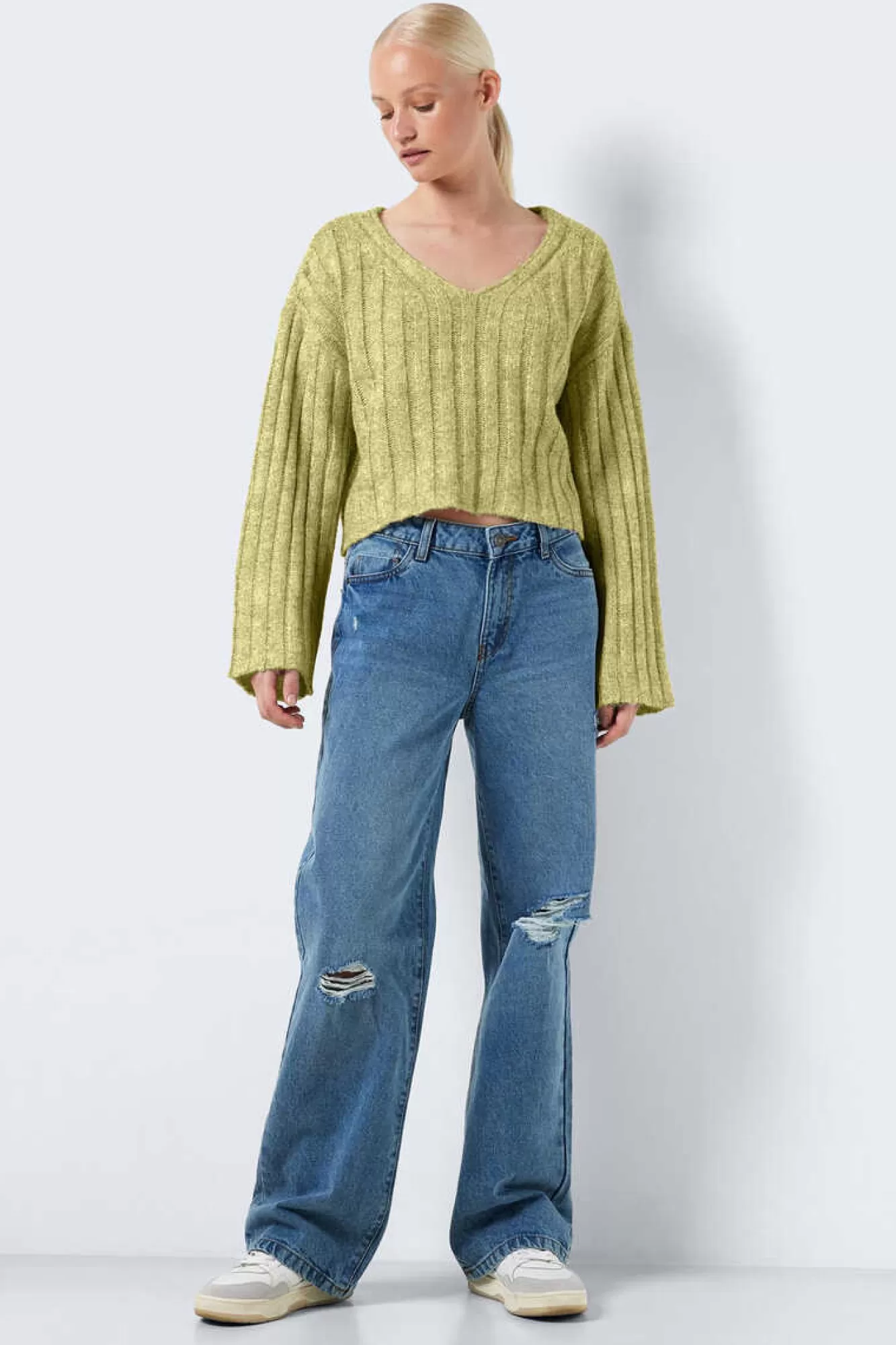 Noisy May Camisola Com Gola Em V