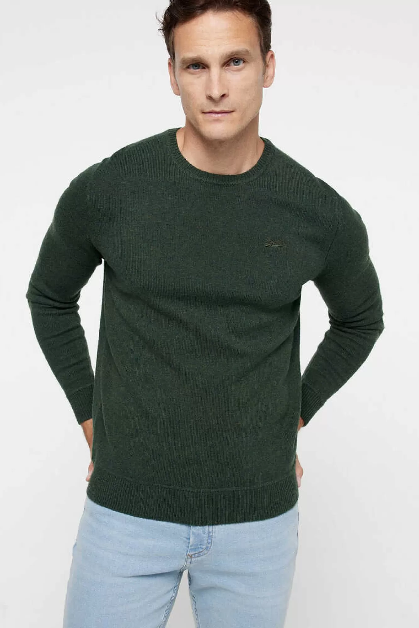 Superdry Camisola De Gola Redonda Com Bordado Essential