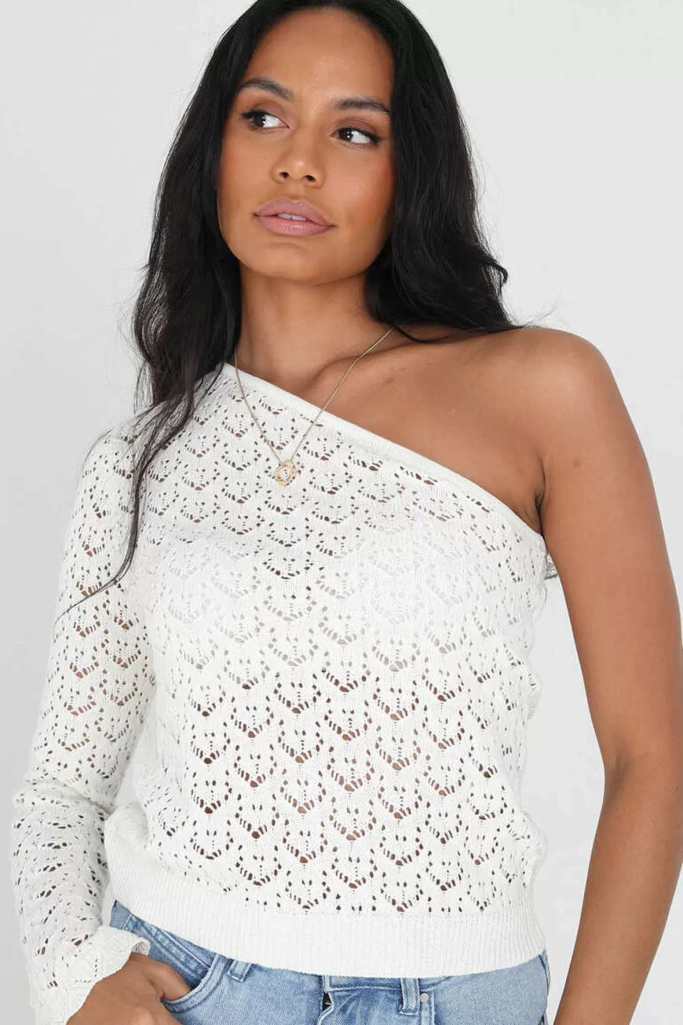 Brave Soul Camisola De Malha Assimetrica.
