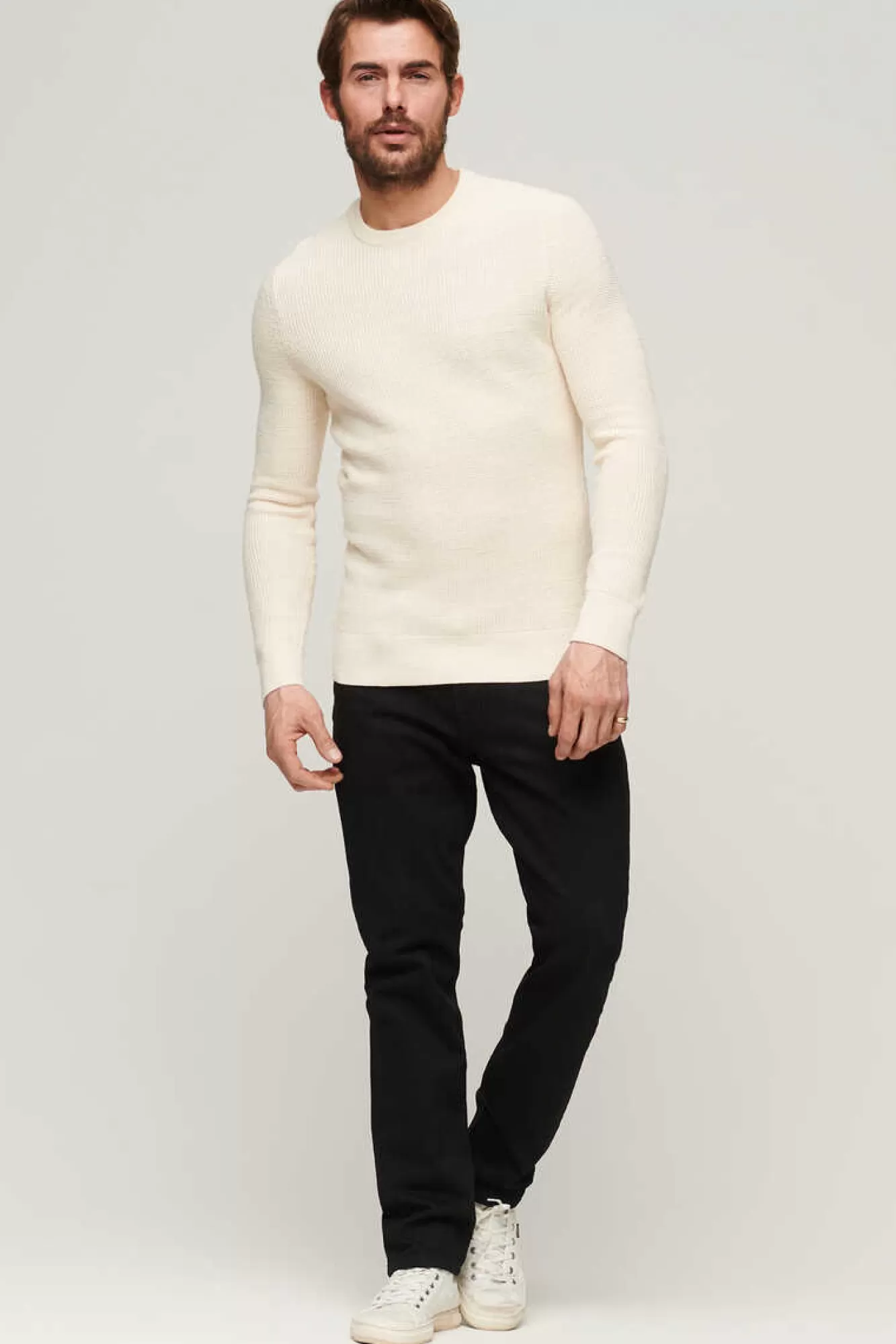 Superdry Camisola De Malha De Gola Redonda E Textura
