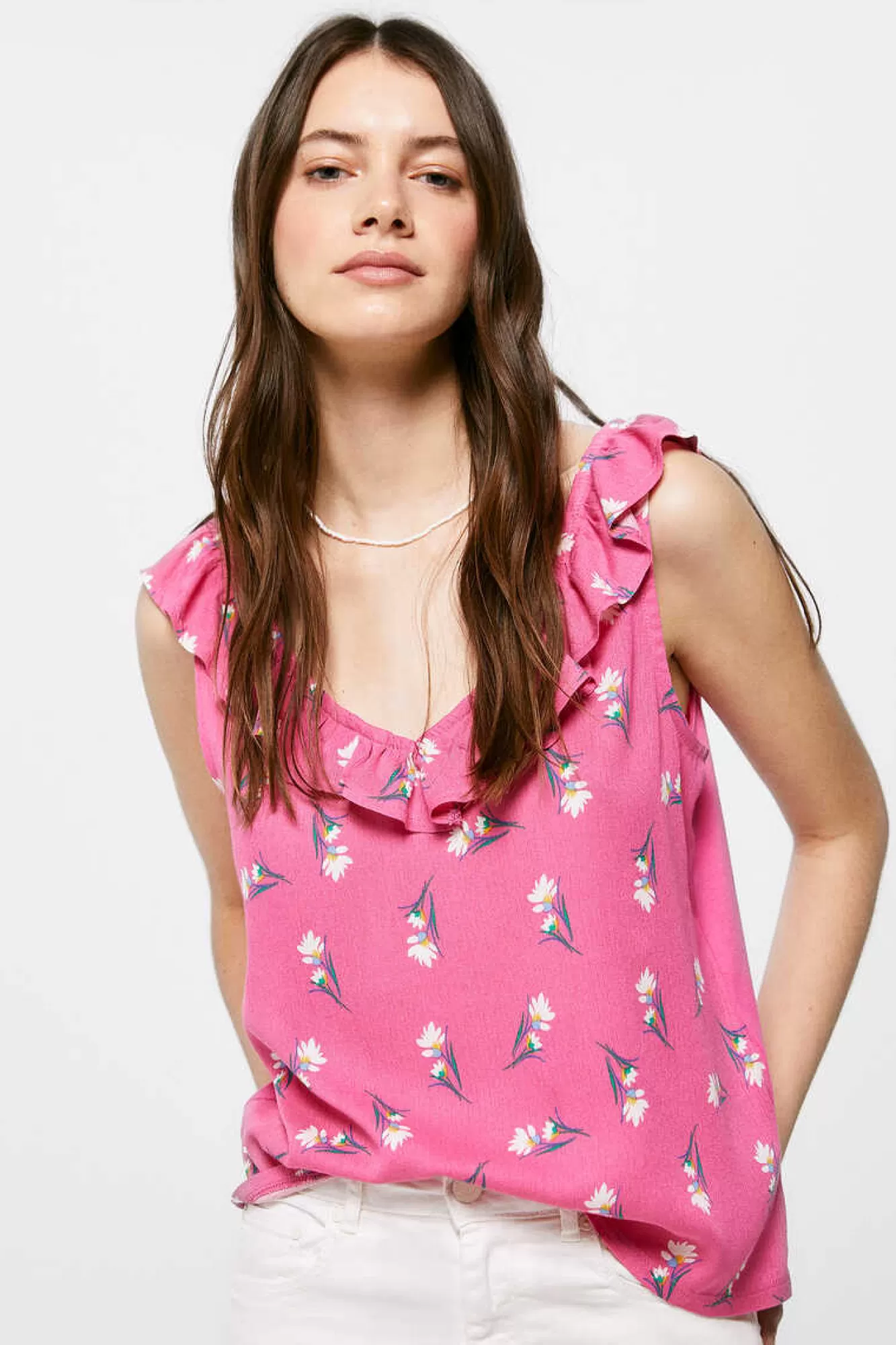 * Camisola Decote Folho