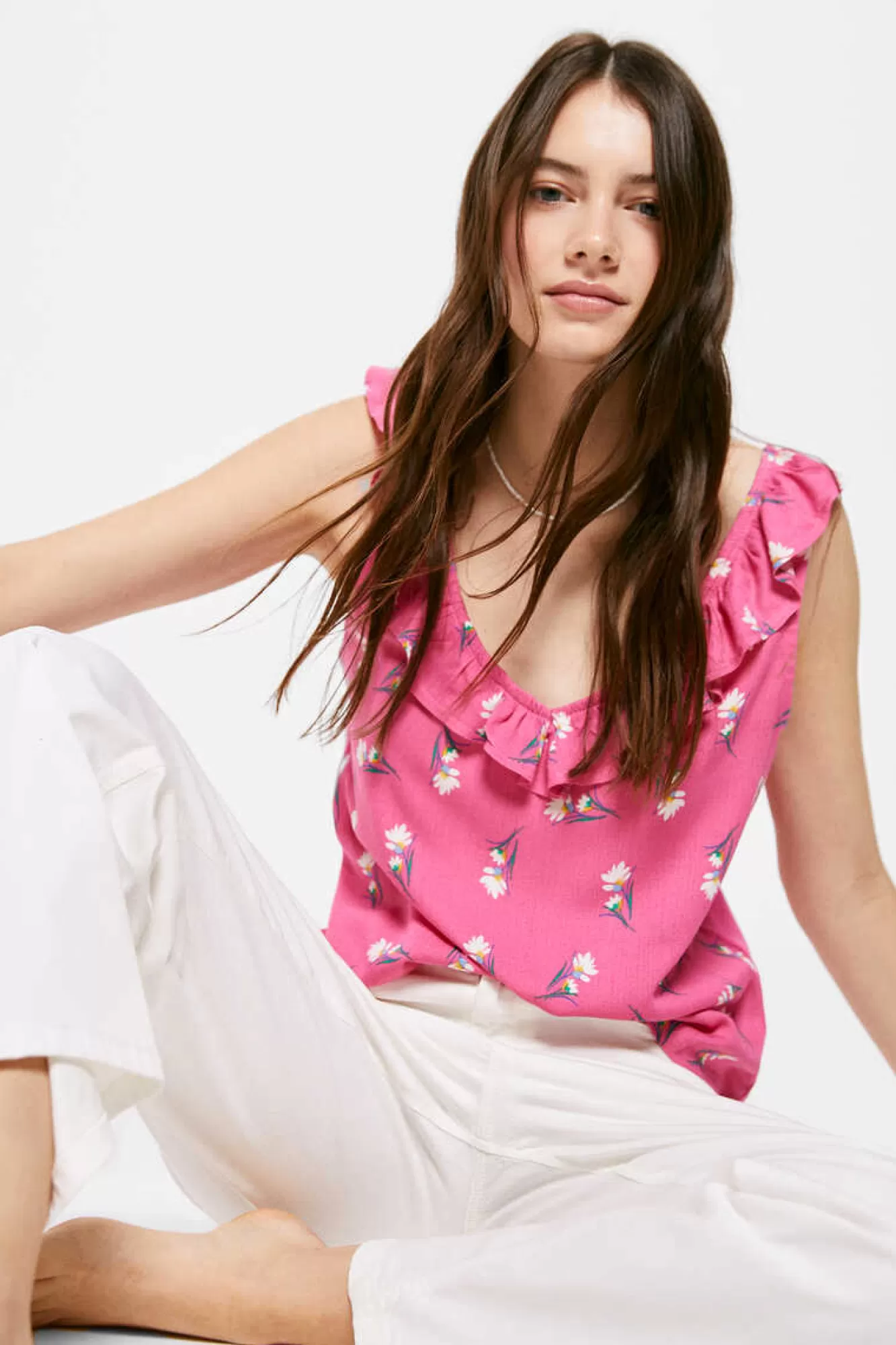* Camisola Decote Folho