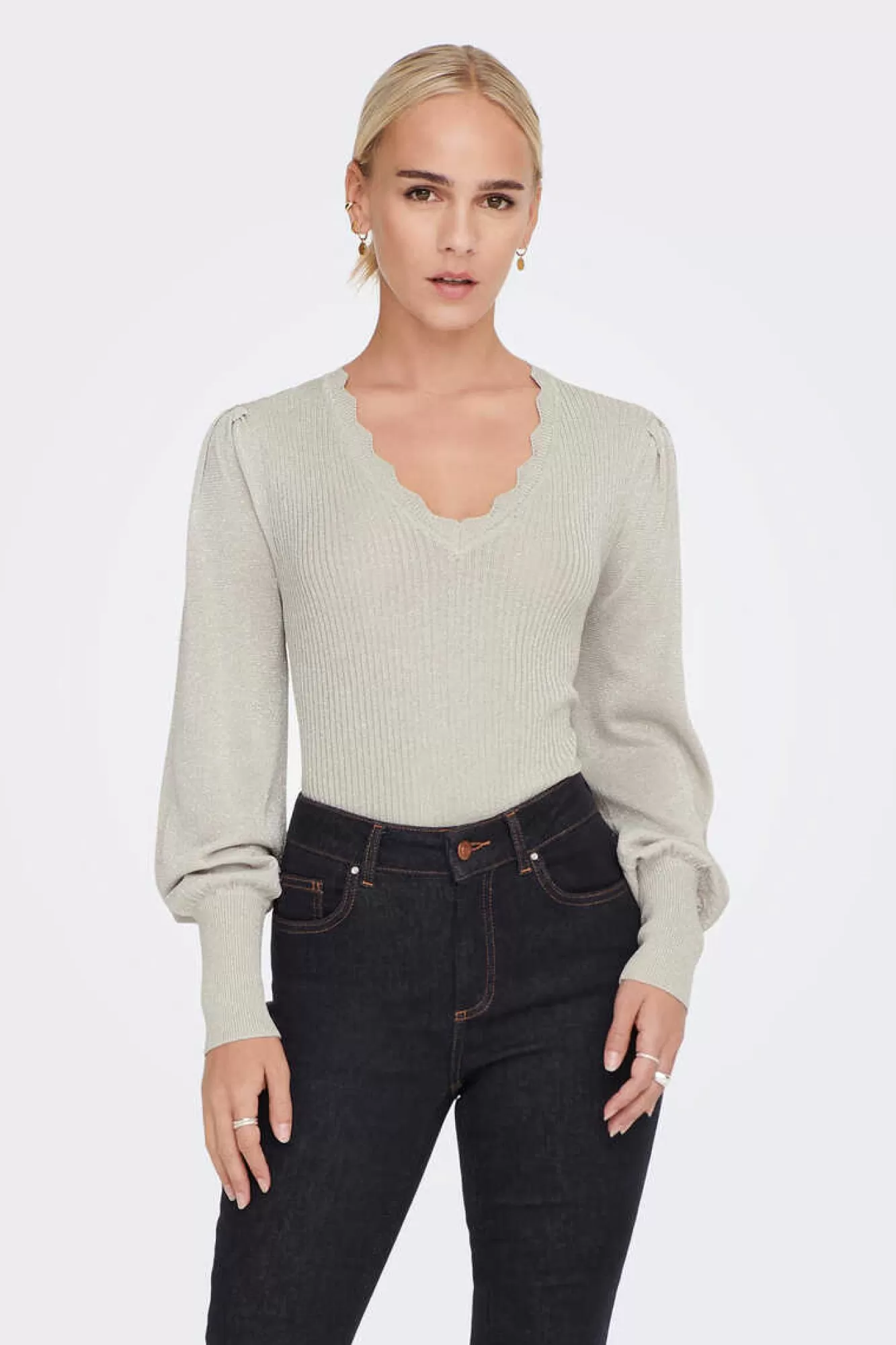 Only Camisola Em Bico Debruada