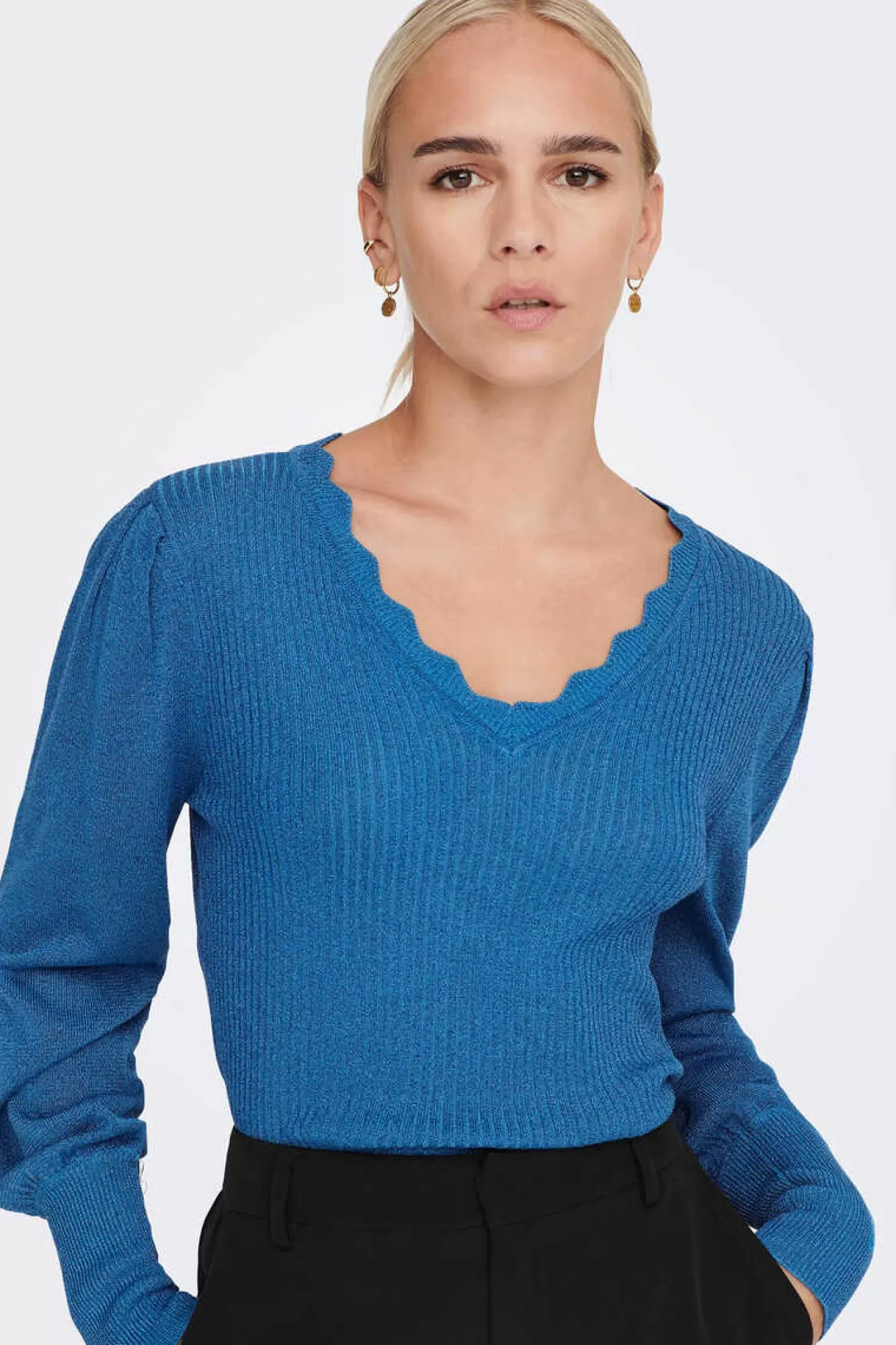 Only Camisola Em Bico Debruada