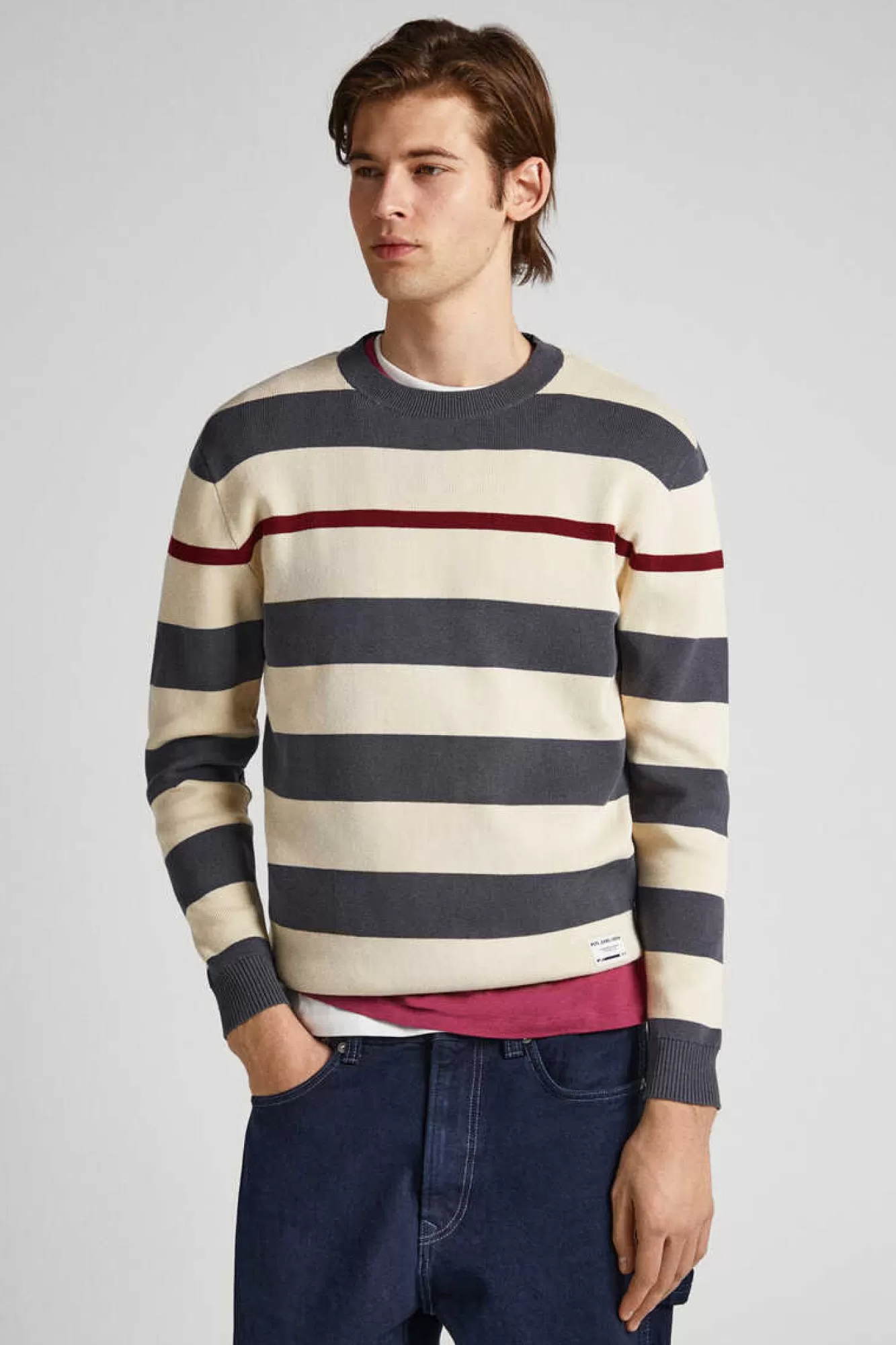 Pepe Jeans Camisola Estampada Riscas Bretas