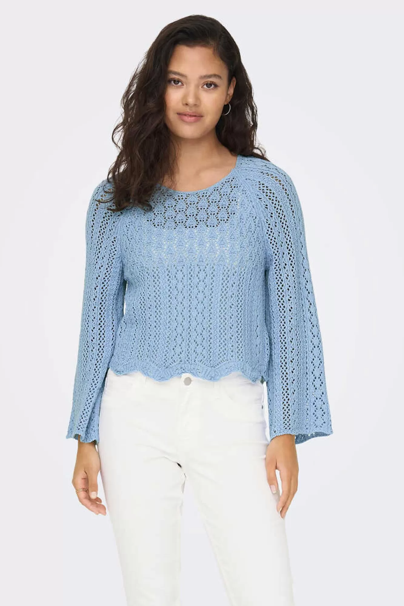 Only Camisola Malha Rendilhada Crop