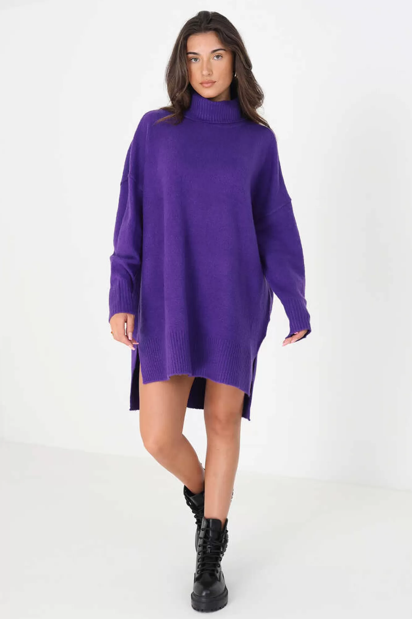 Brave Soul Camisola Oversize Com Gola Dobrada
