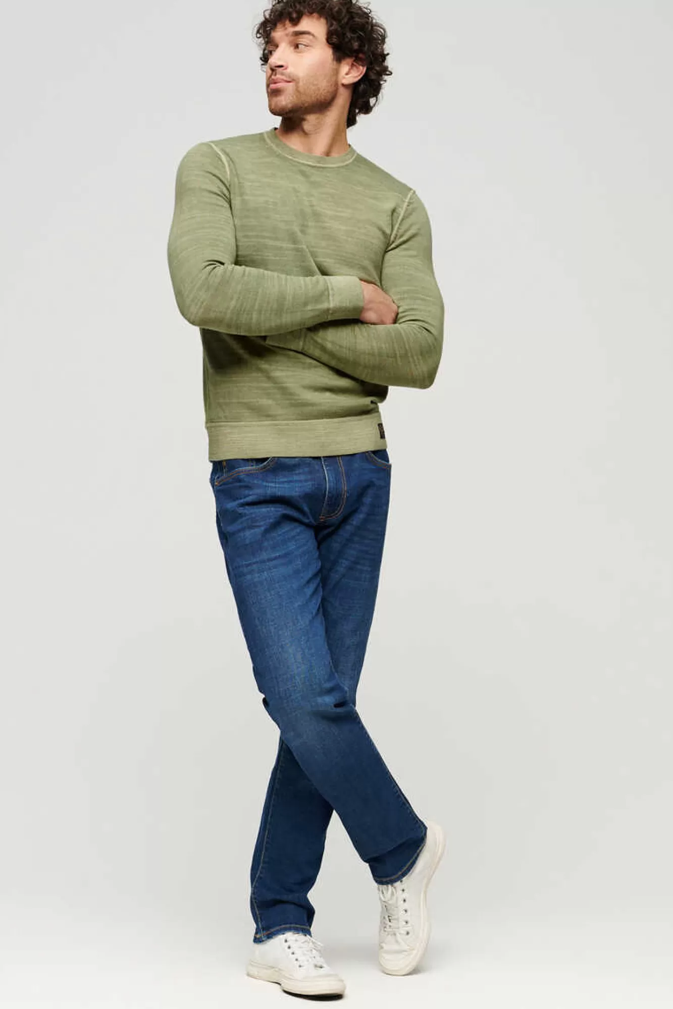 Superdry Camisola Tingida Com Gola Redonda