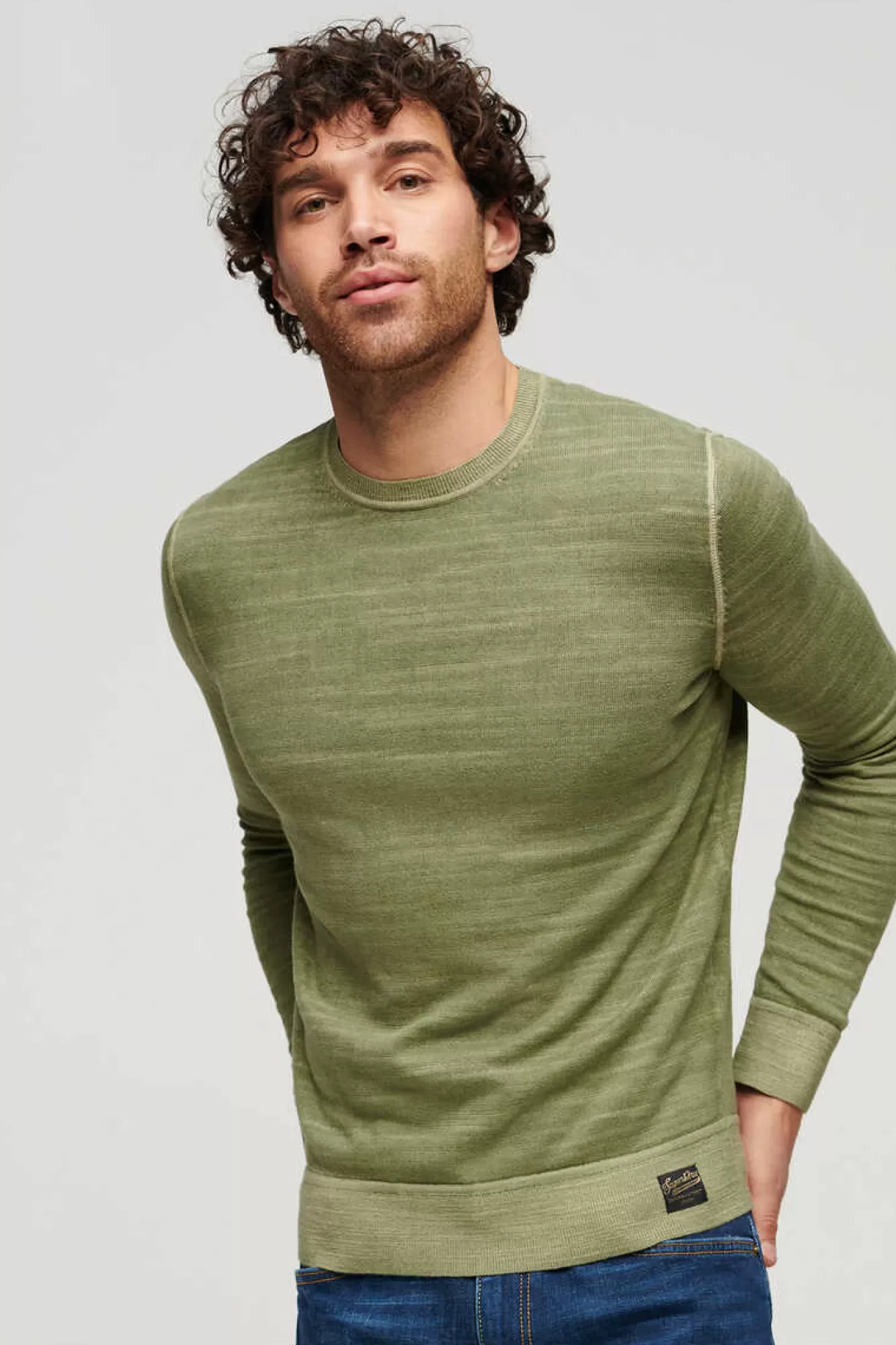 Superdry Camisola Tingida Com Gola Redonda