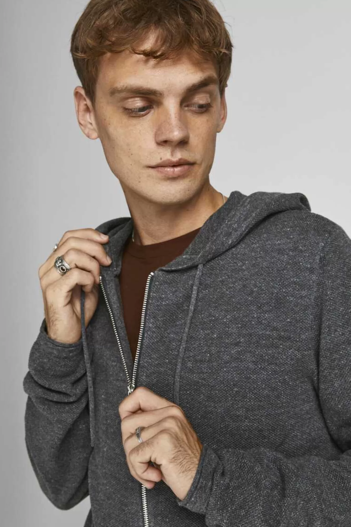 Jack & Jones Cardiga Com Fecho E Capuz