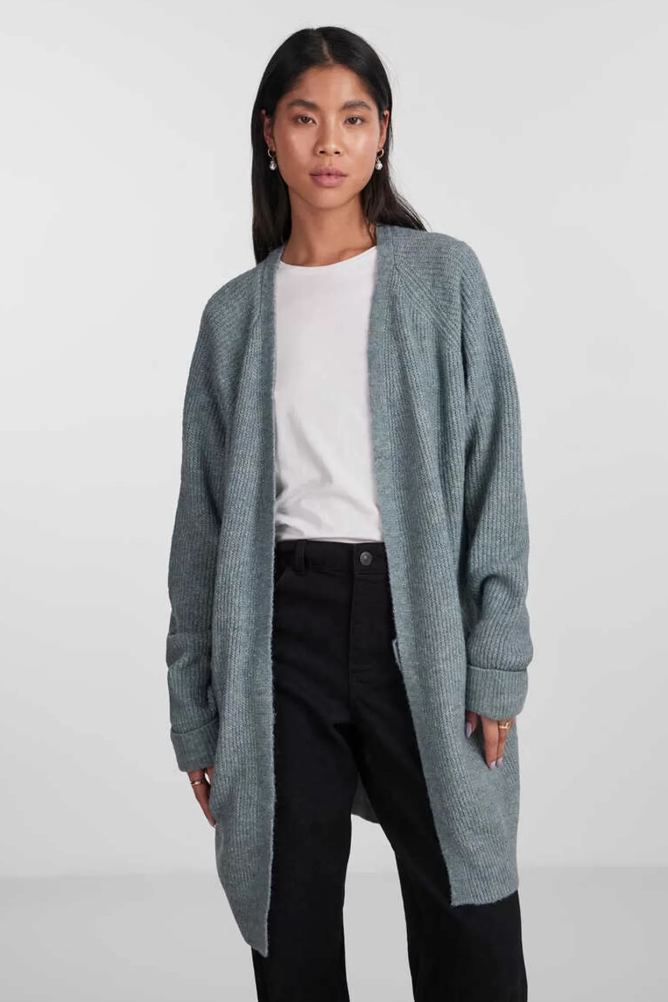 Pieces Cardigan Aberto De Malha
