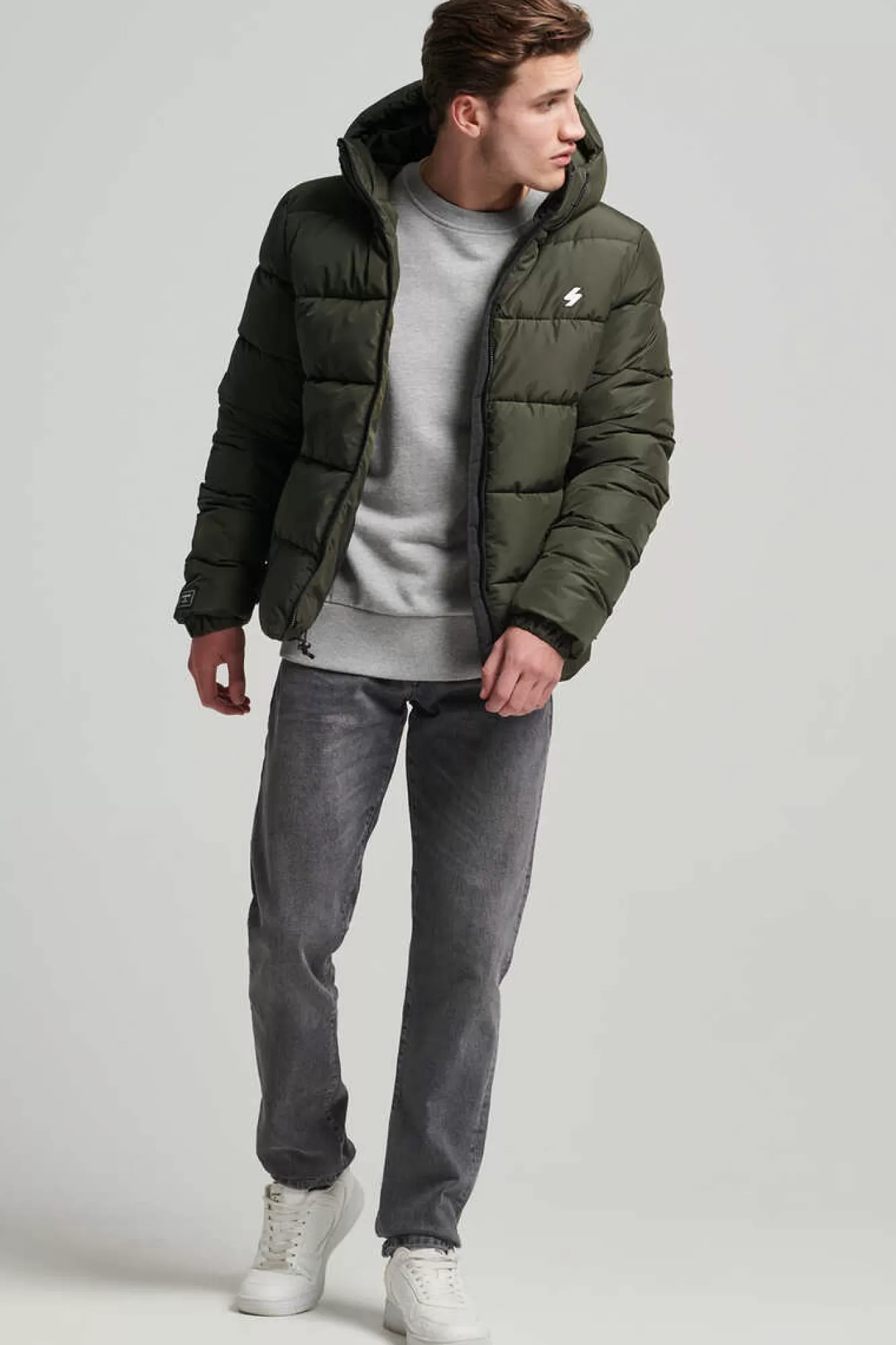 Superdry Casaco Acolchoado Com Capuz Sports