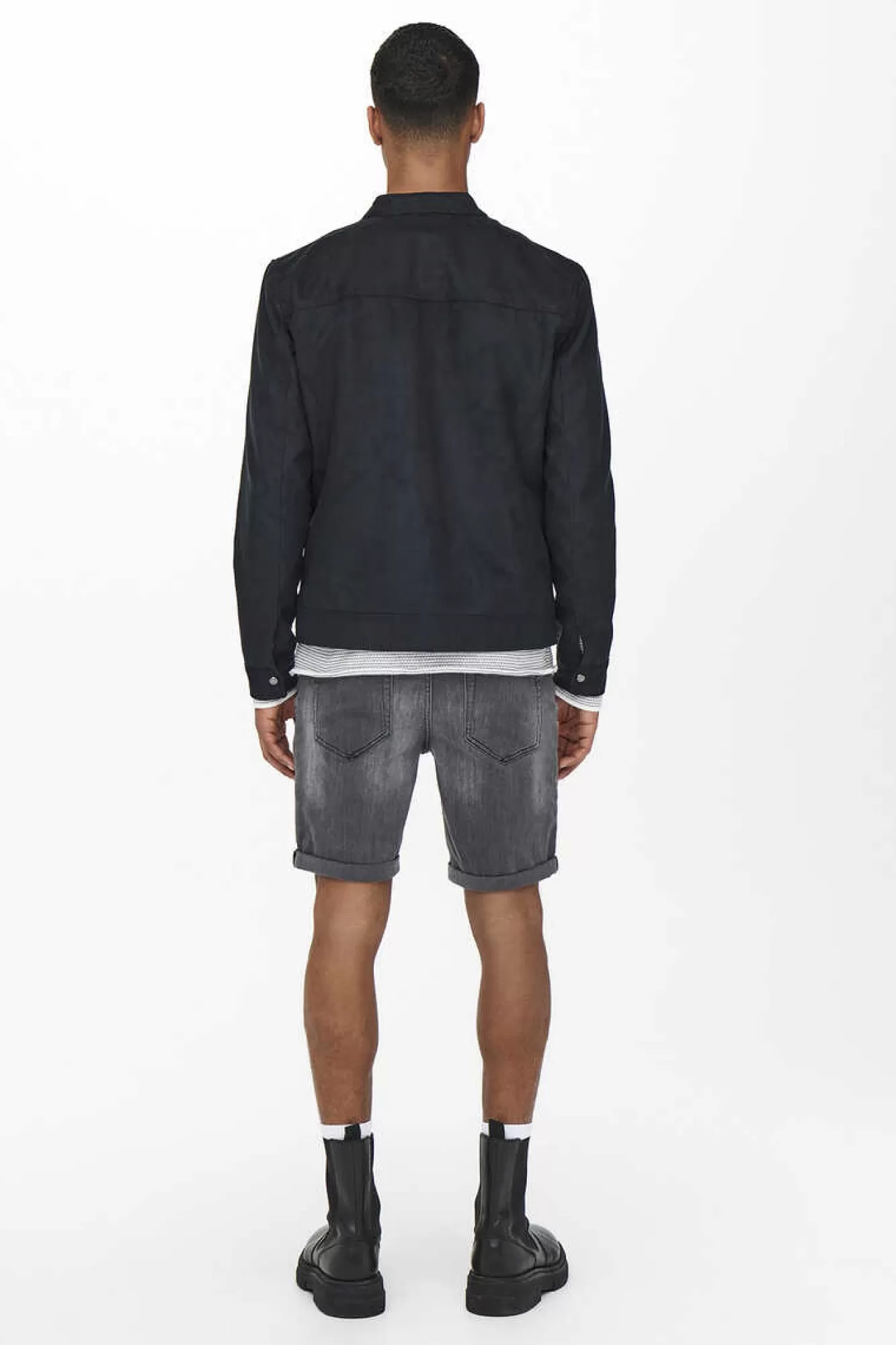 Only & Sons Casaco Biker Efeito Camurca