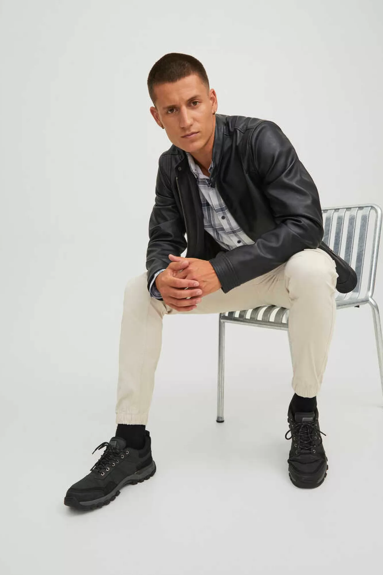 Jack & Jones Casaco Biker Efeito Pele