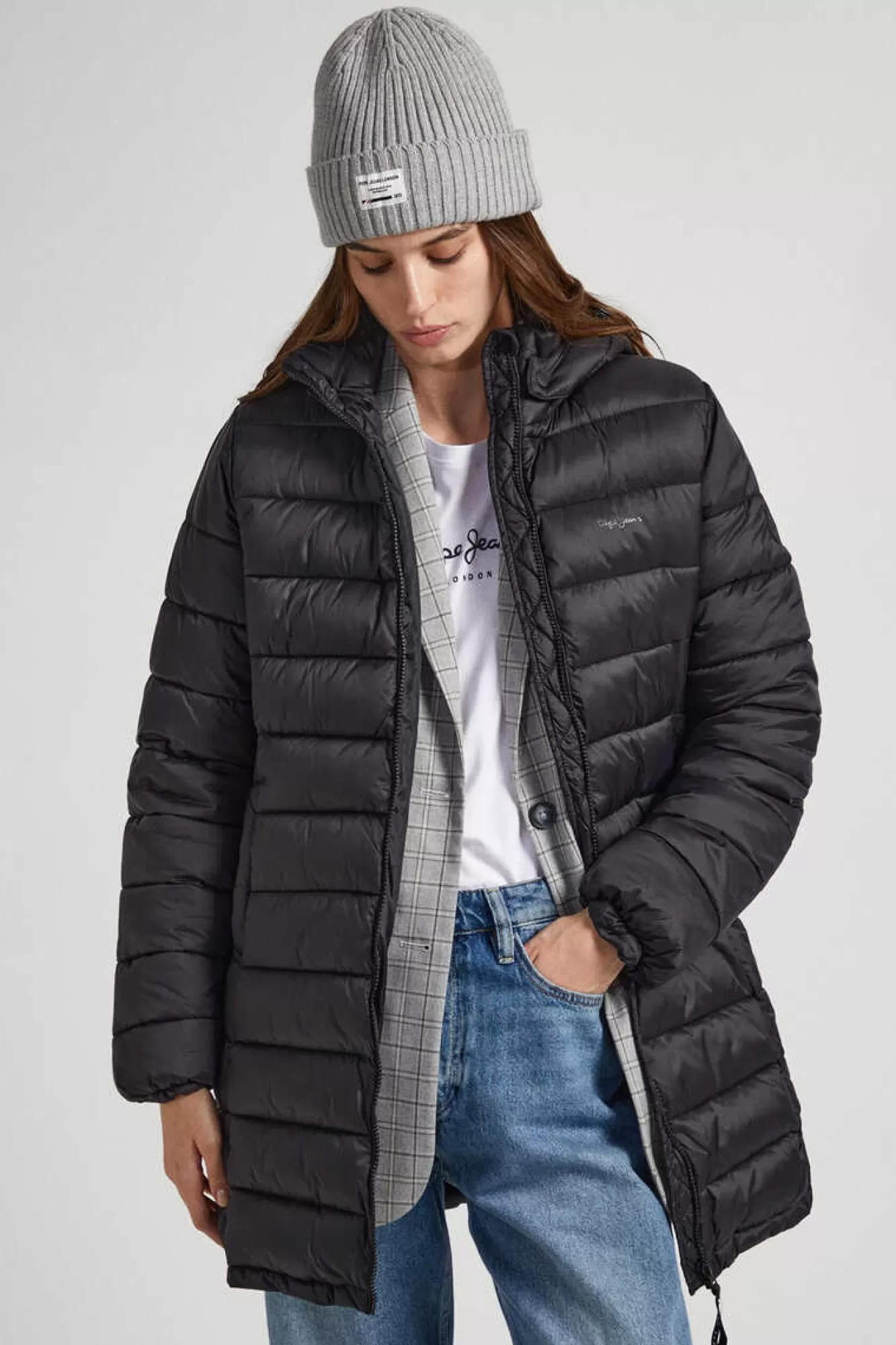 Pepe Jeans Casaco De Penas Acolchoado Nylon