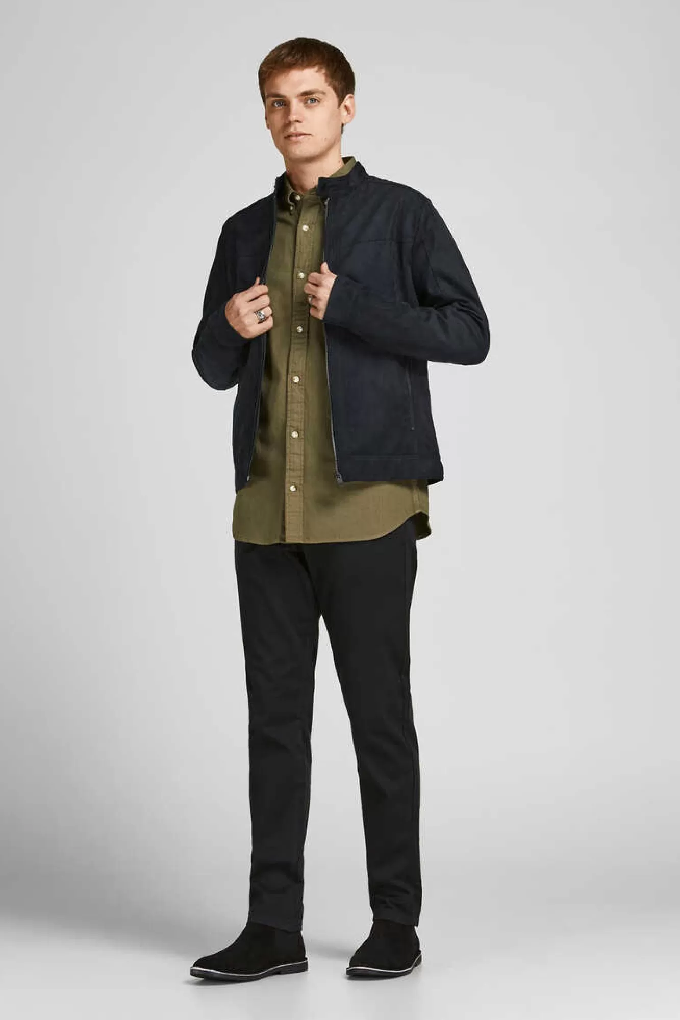 Jack & Jones Casaco Motard Efeito Couro