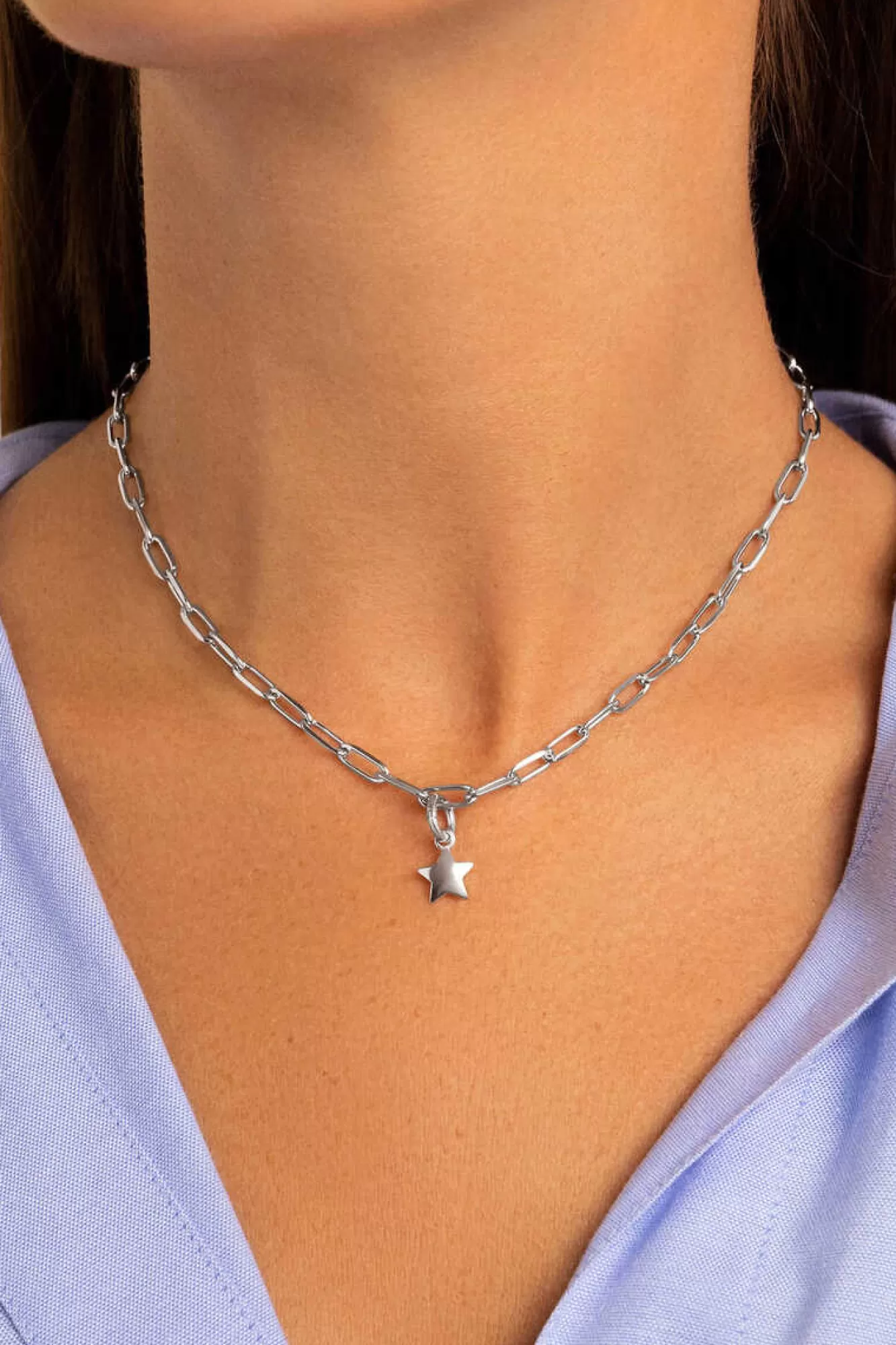 Singularu Charm Simple Star De Prata