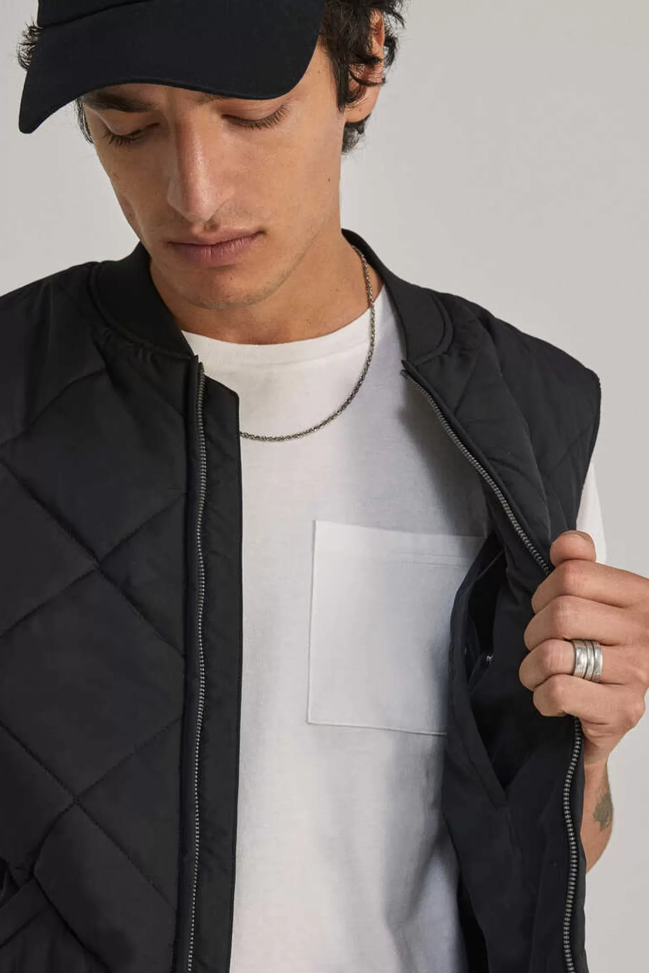 * Colete Acolchoado Gola Bomber
