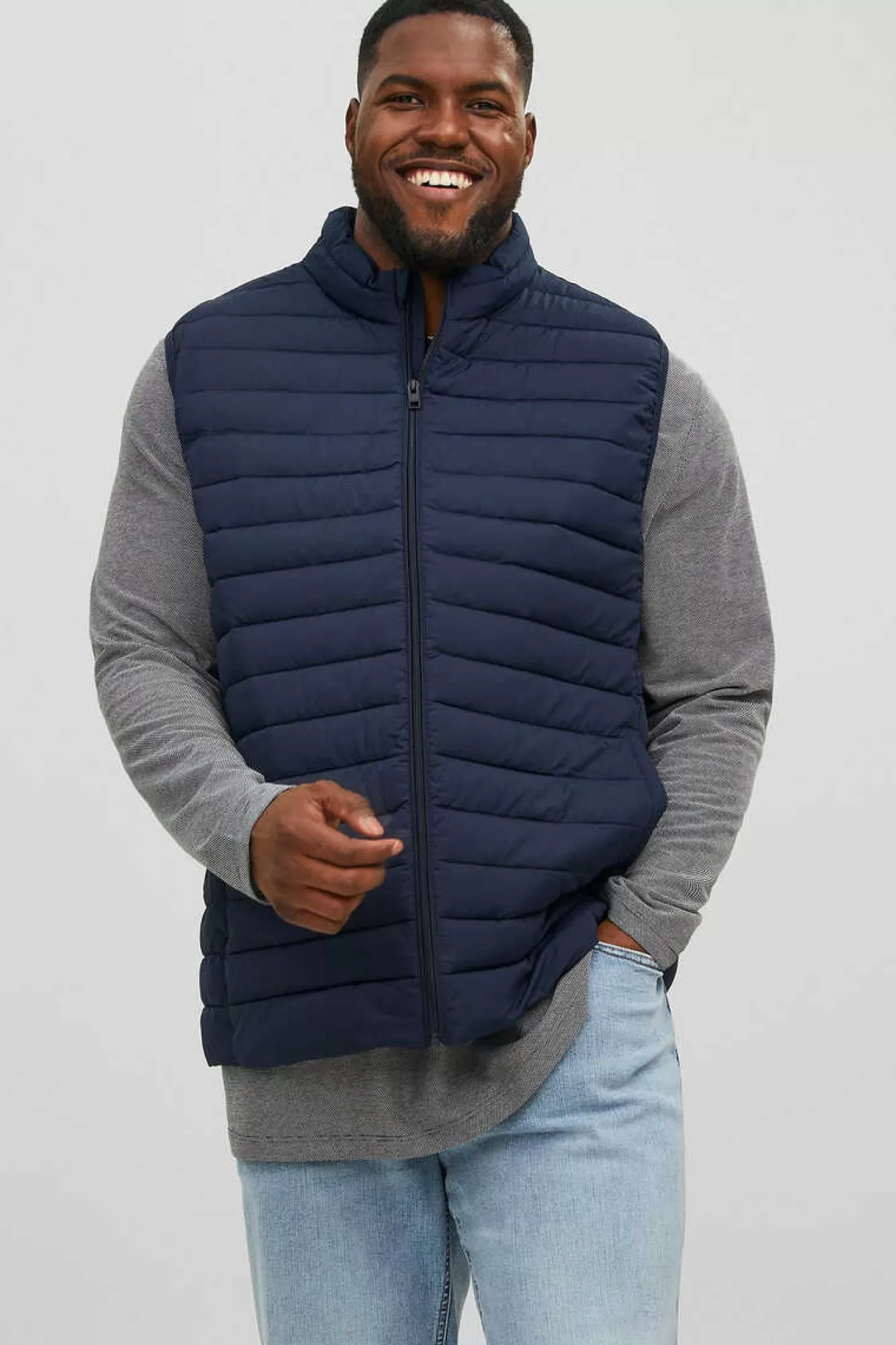 Jack & Jones PLUS Colete Acolchoado Poliester Reciclado Plus