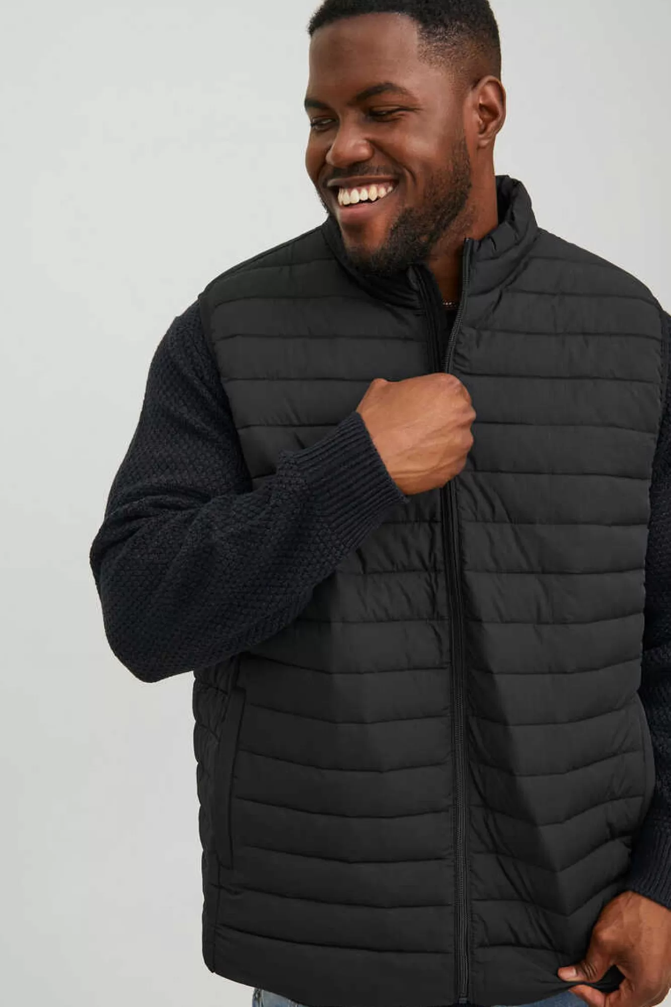 Jack & Jones PLUS Colete Acolchoado Poliester Reciclado Plus