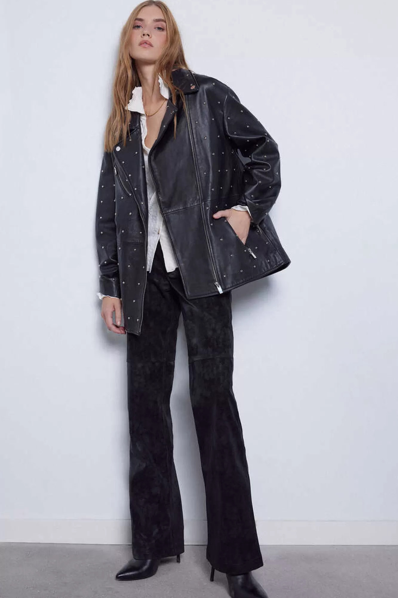 Slowlove Colete De Pele Com Tachas