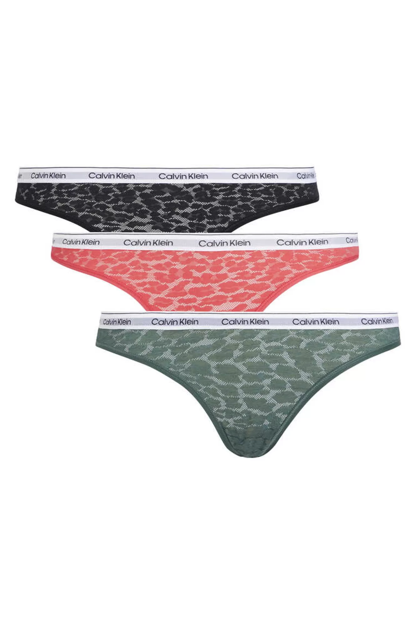 Calvin Klein Conjunto De 3 Cuequinhas Classicas Modern Logo W/Lace