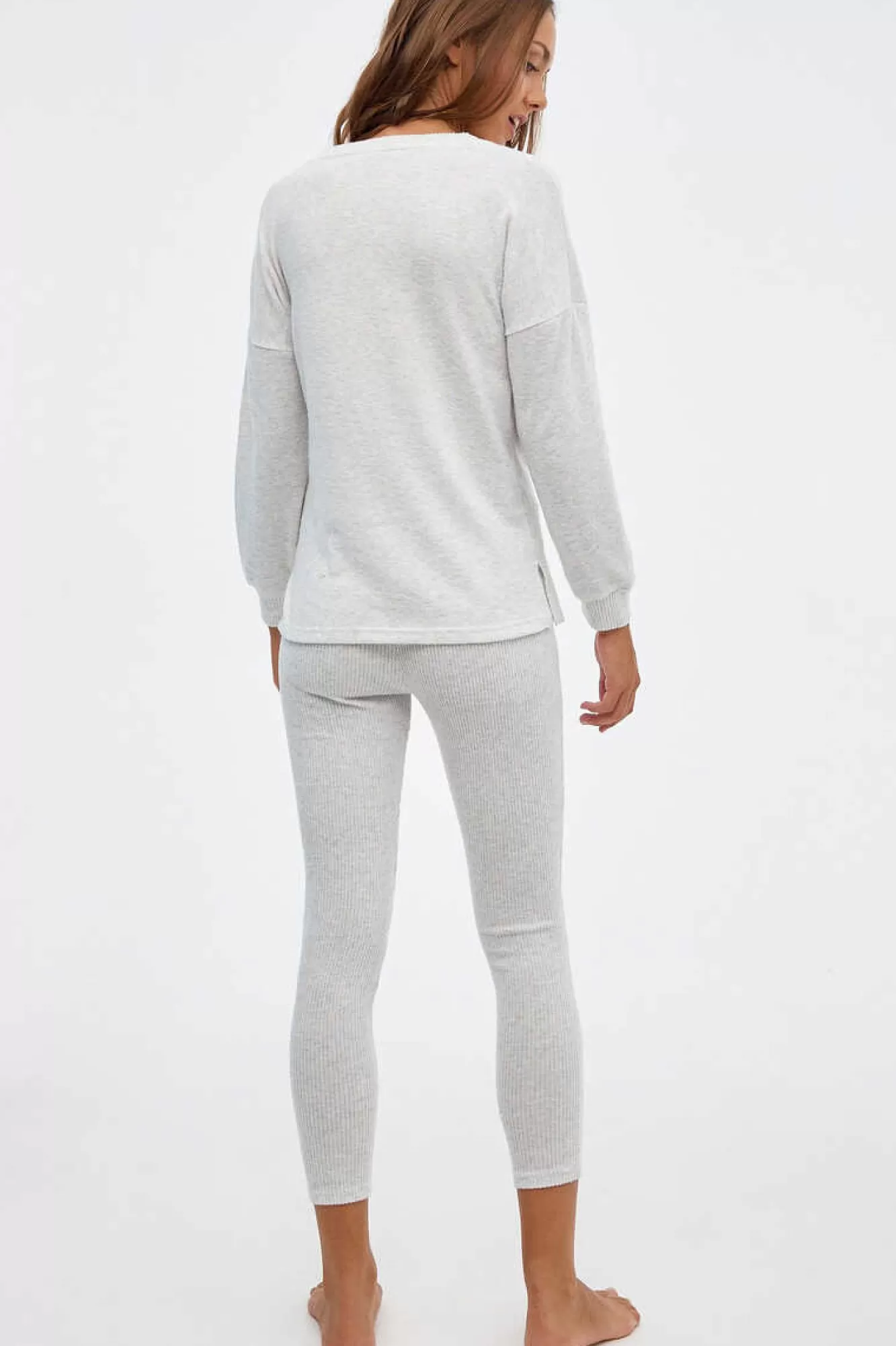 Inside Conjunto Pijama Tecido Canelado Mulher