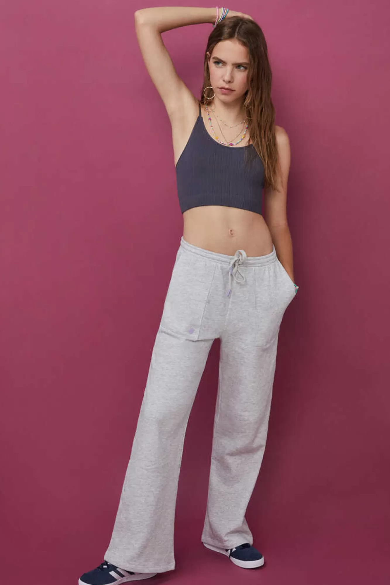 HI&BYE Crop Top Alcas Duplas Sem Costuras Branco
