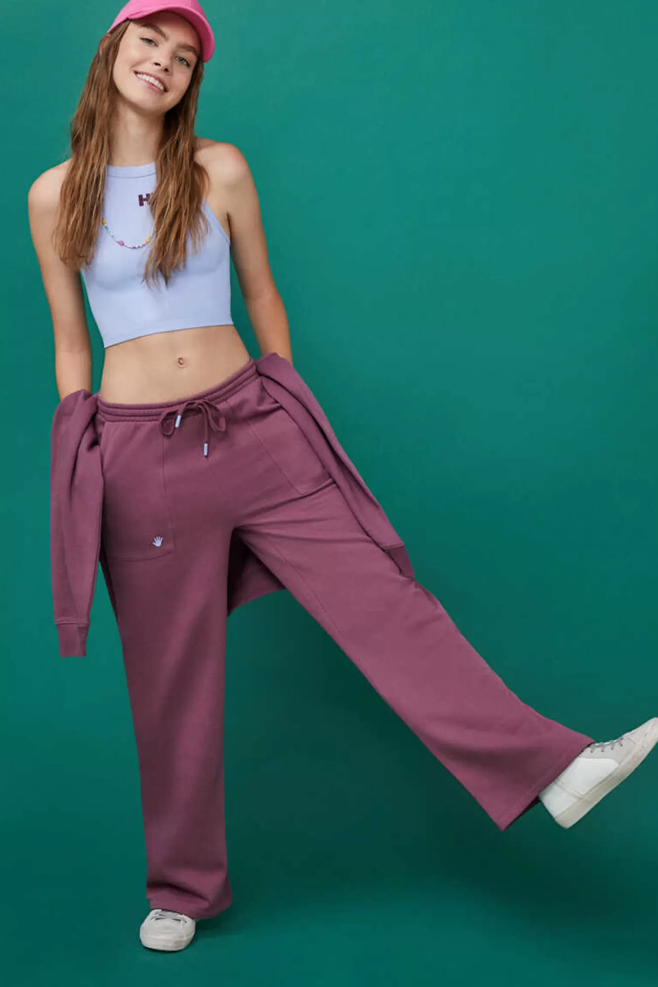 HI&BYE Crop Top Halter Sem Costuras Branco