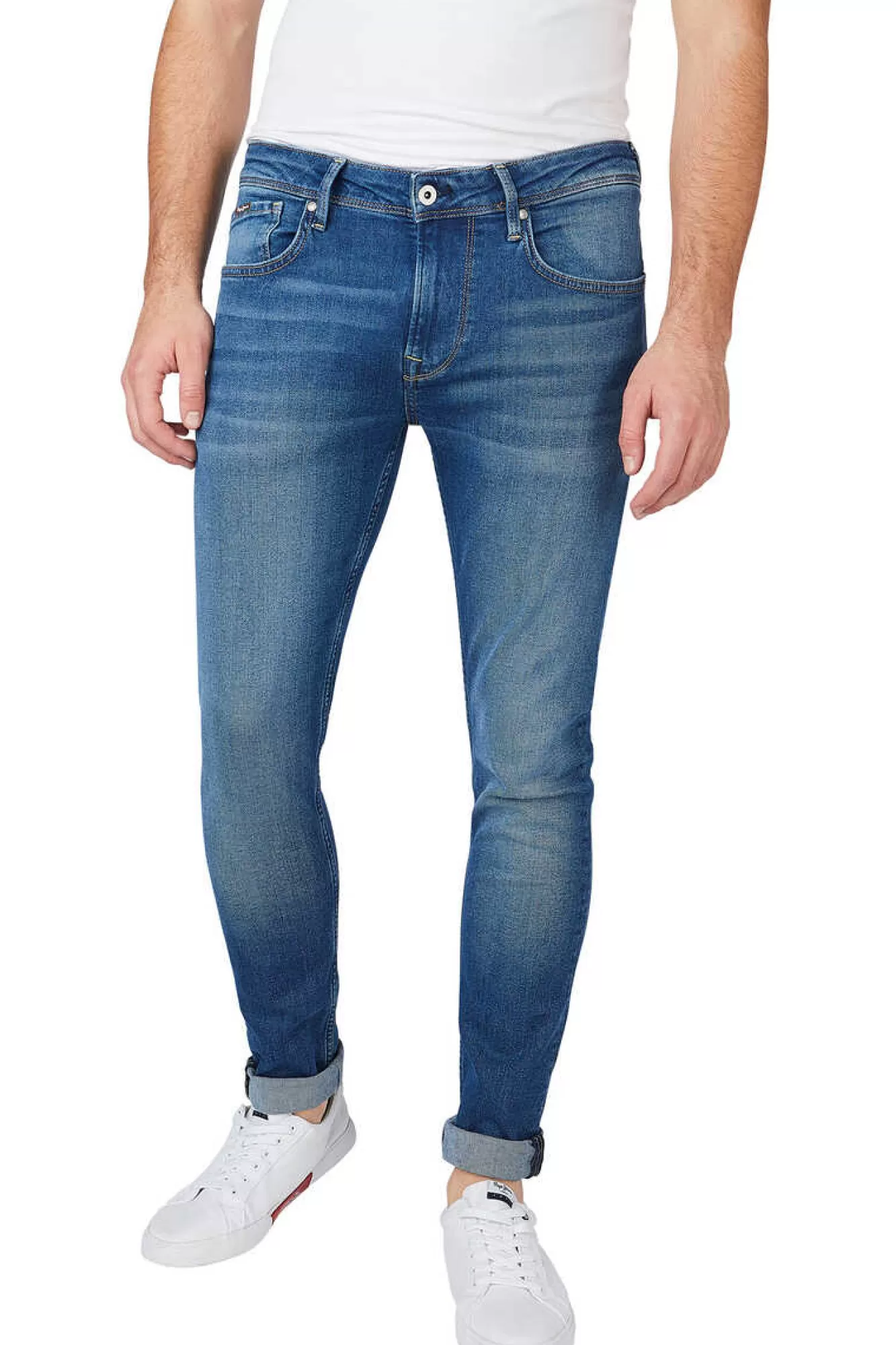 Pepe Jeans Denim De Homem Skinny, Corte Baixo.