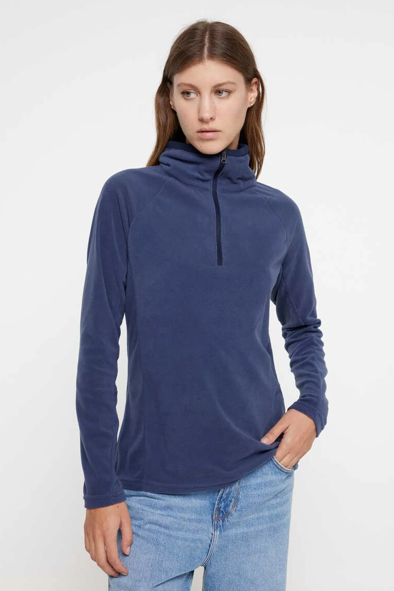 Columbia Forro Polar Com Meio Fecho-Eclair Para Mulher Glacial™ Iv