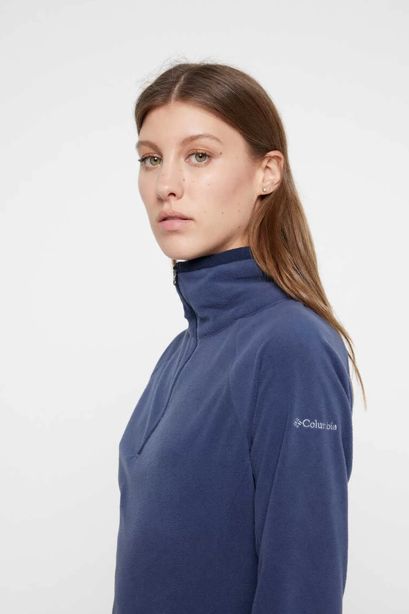 Columbia Forro Polar Com Meio Fecho-Eclair Para Mulher Glacial™ Iv