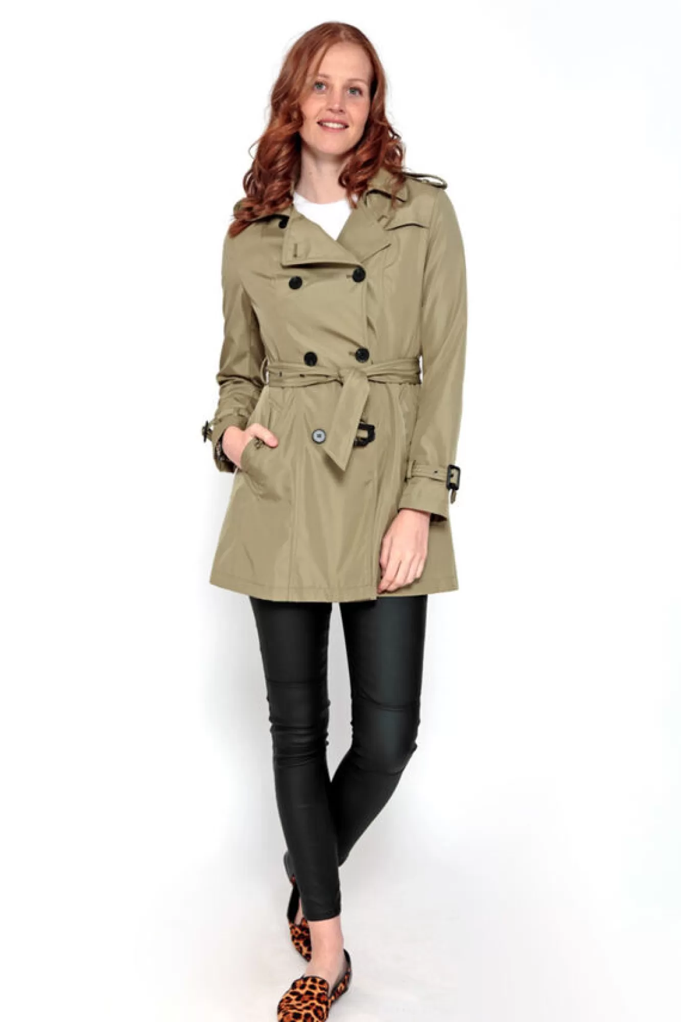 Brave Soul Gabardina Abotoada Com Cinto
